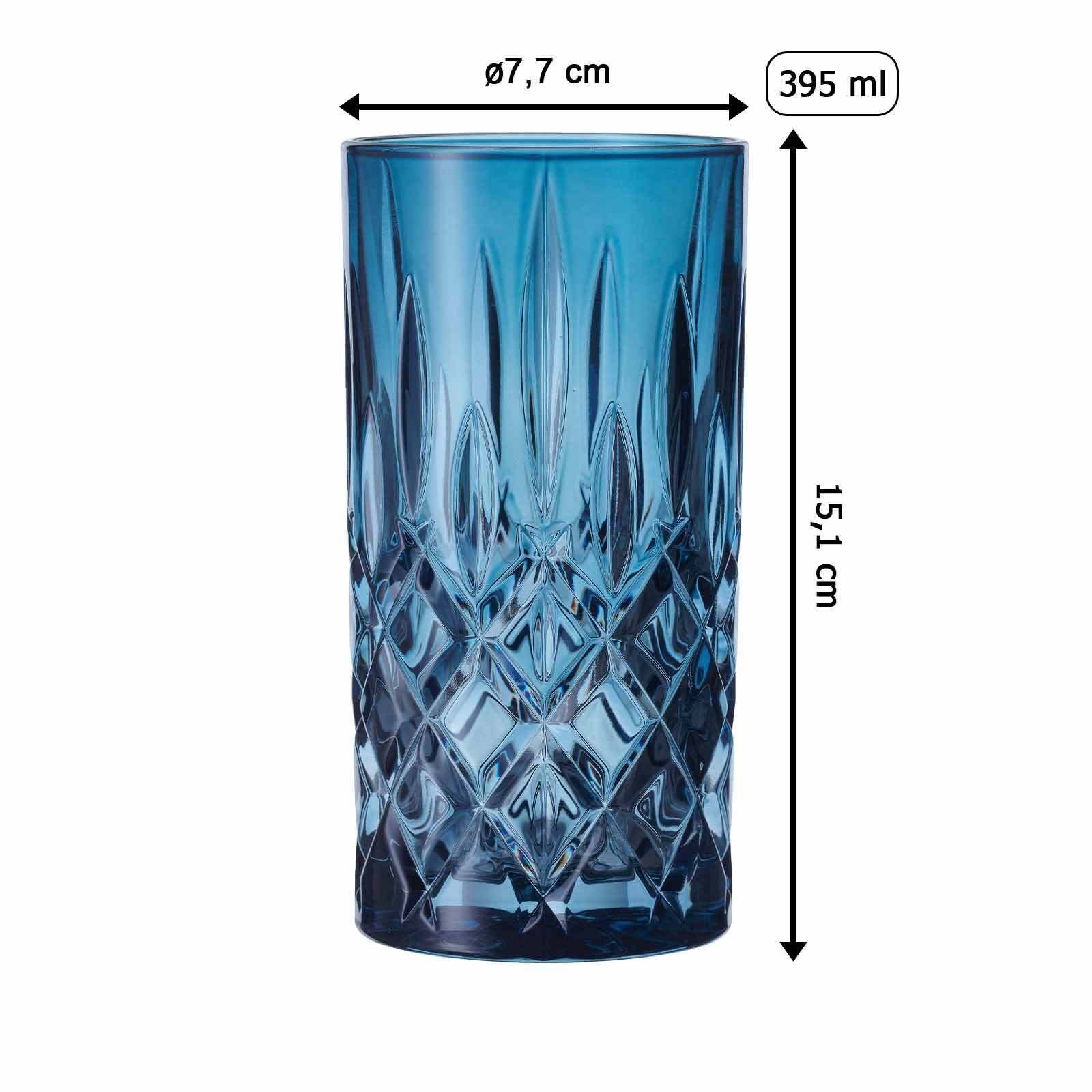 Nachtmann Longdrinkglas Noblesse Longdrinkgläser 395 ml 2er Set, 2-tlg., Glas