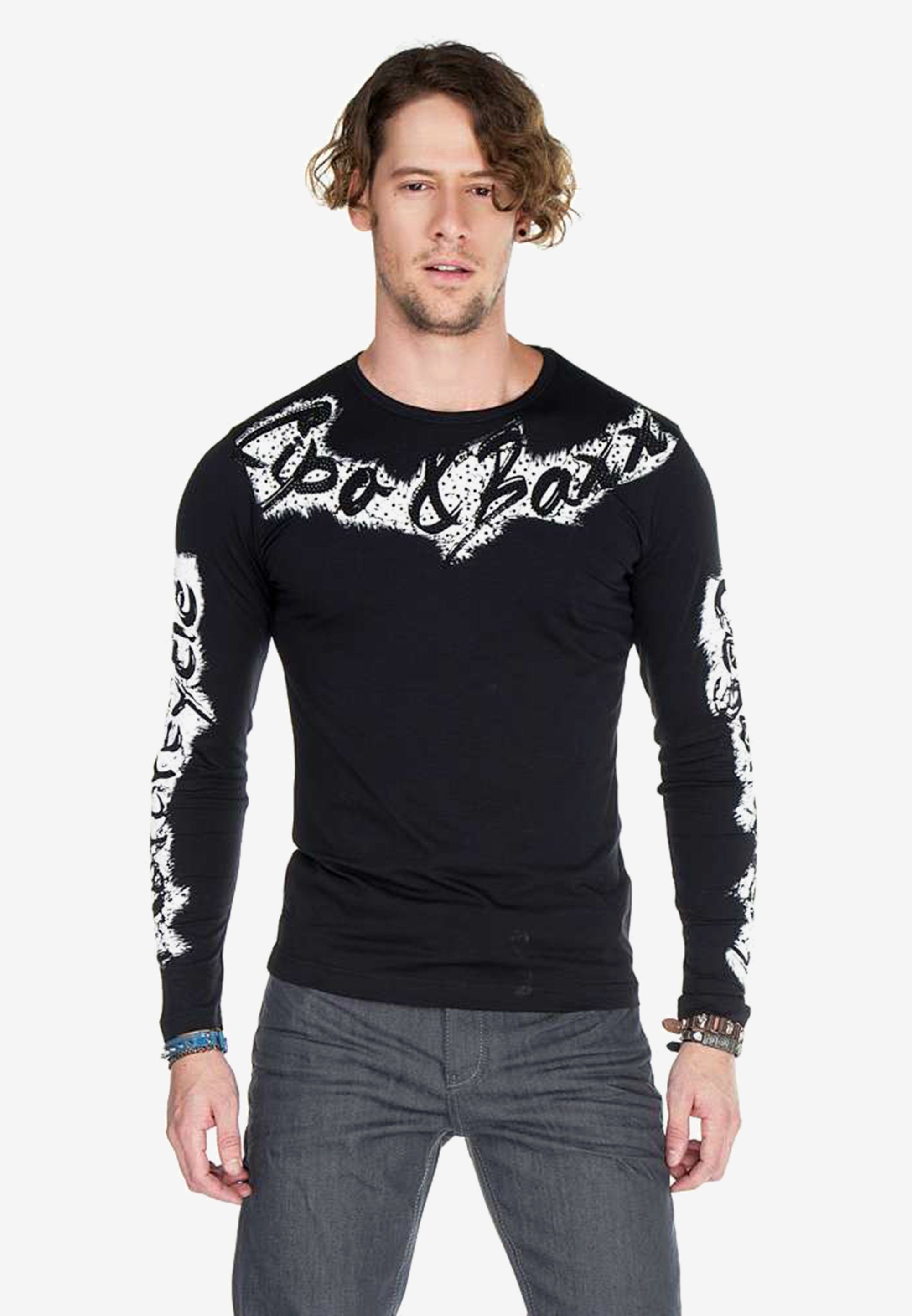 Cipo & Baxx Sweatshirt mit markanten Markenschriftzügen