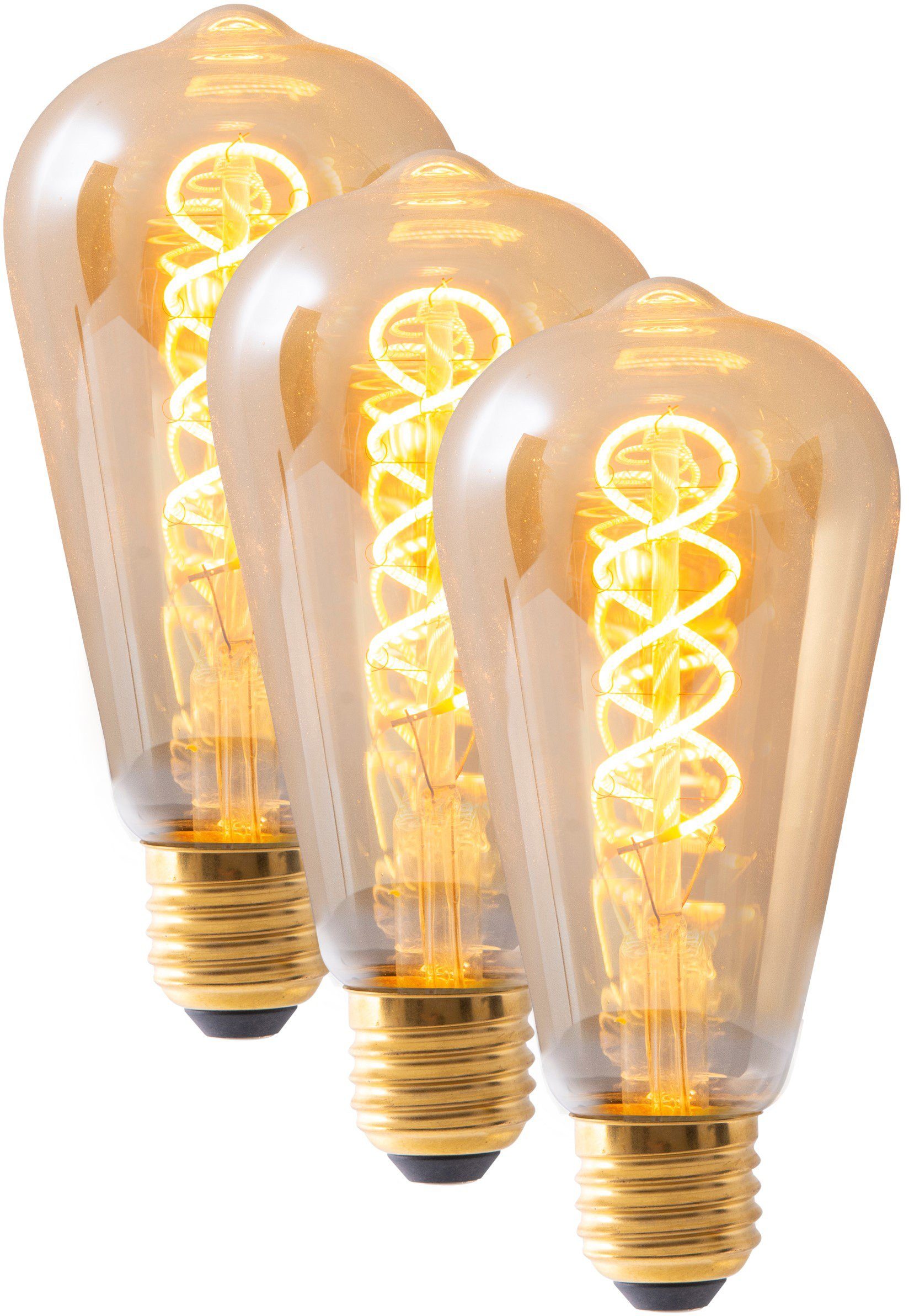 näve »Filament« LED-Leuchtmittel, E27, 3 Stück, Warmweiß, dimmbar, Set - 3  Stück, amberfarben online kaufen | OTTO