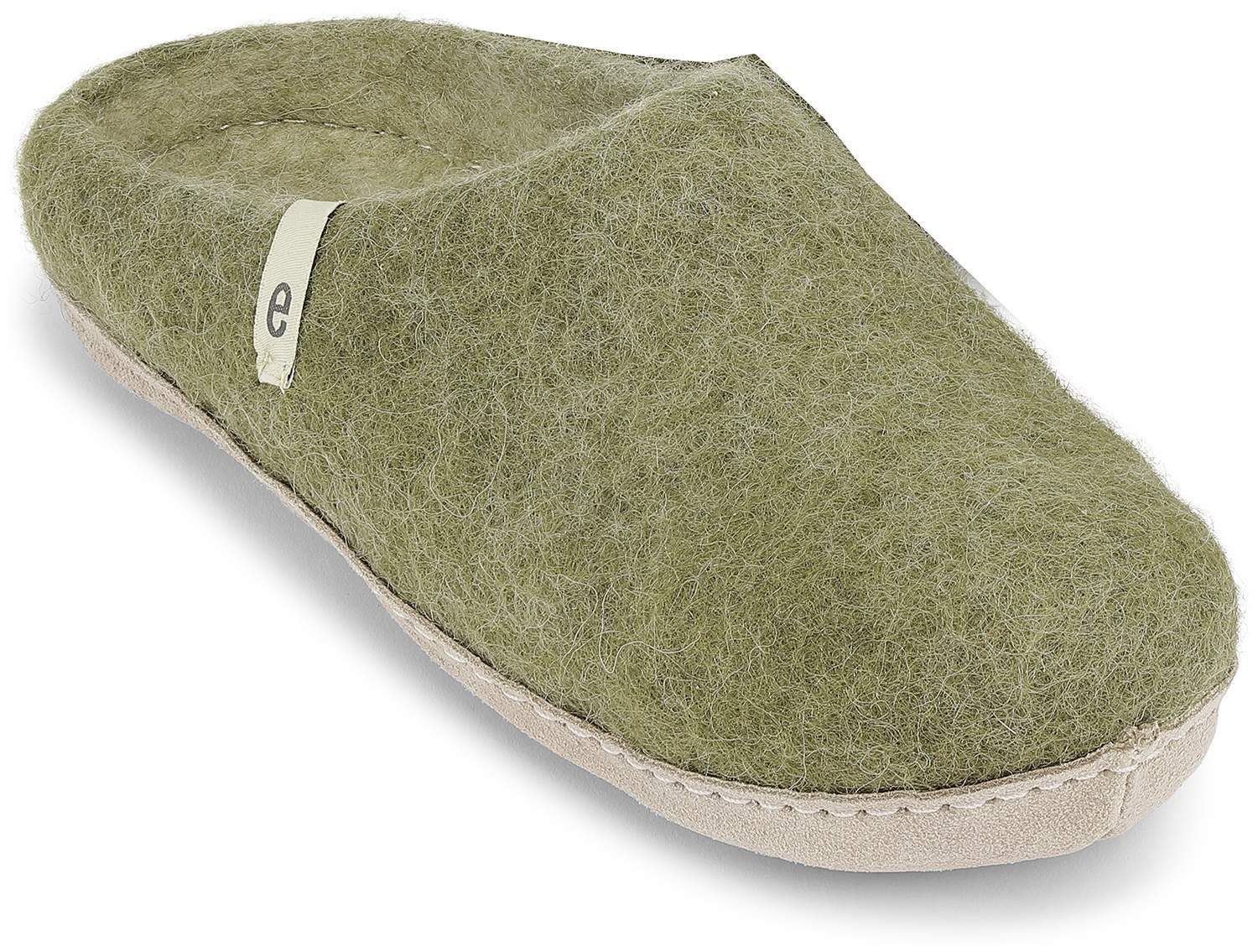 Egos Unisex Filzpantoffel mit Ledersohle Pantoffel Hausschuh