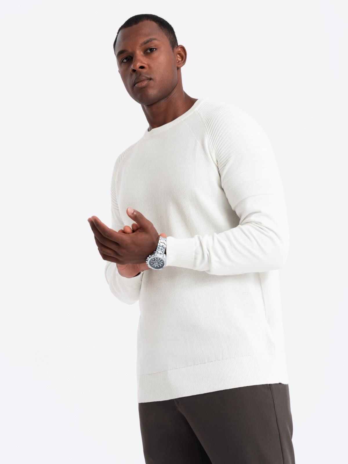 Rundhalspullover Pullover für Herren
