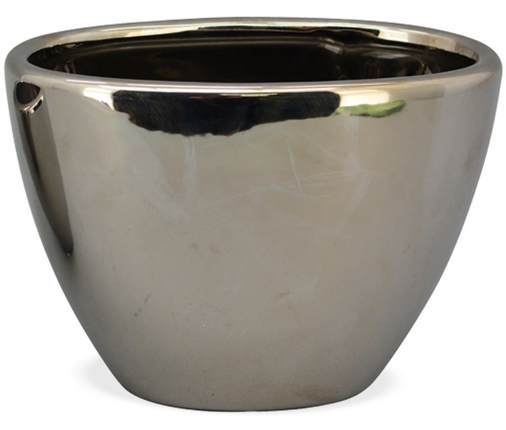matches21 HOME & HOBBY Blumentopf »Pflanztopf Keramik Übertopf Silber