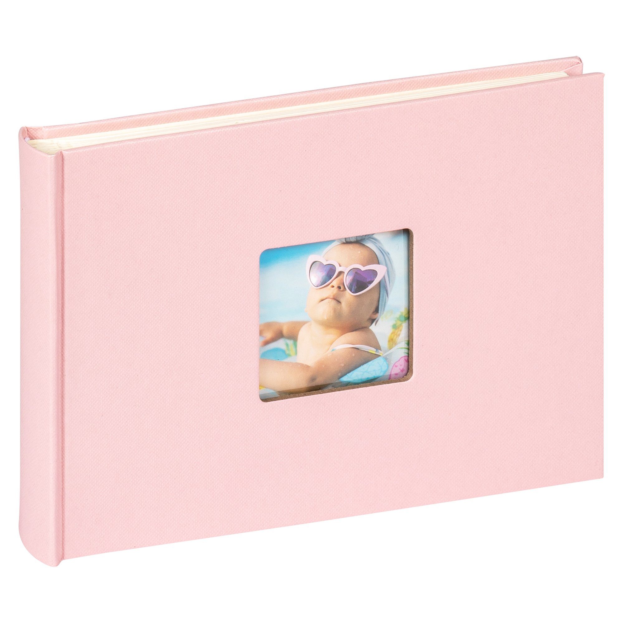 Walther Design Fotoalbum Fun 22 x 16 cm, buchgebundenes Album, Papiereinband, quadratischer Bildausschnitt