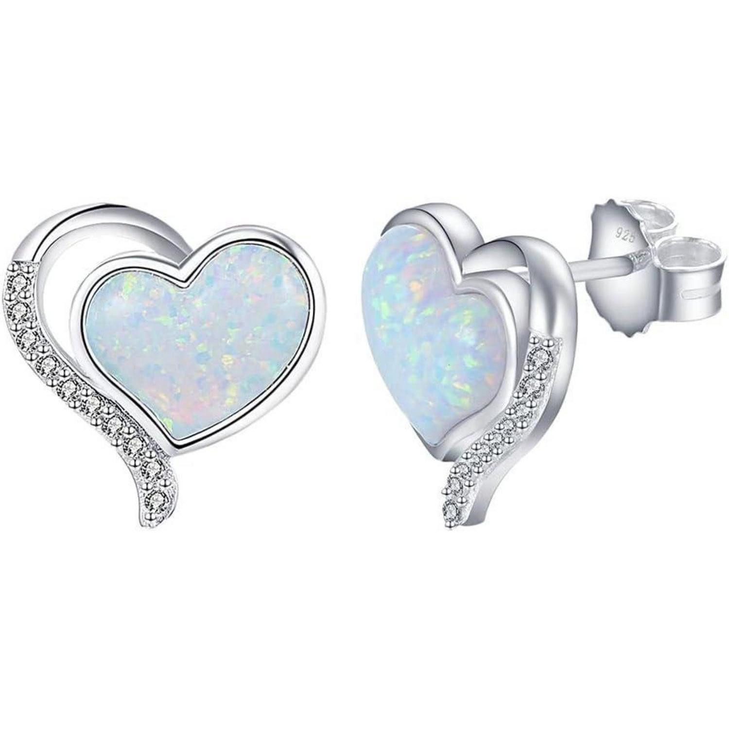 LuxusKollektion Paar Ohrstecker Opal Ohrringe Silber Damen 925 Stecker mit günstig online kaufen