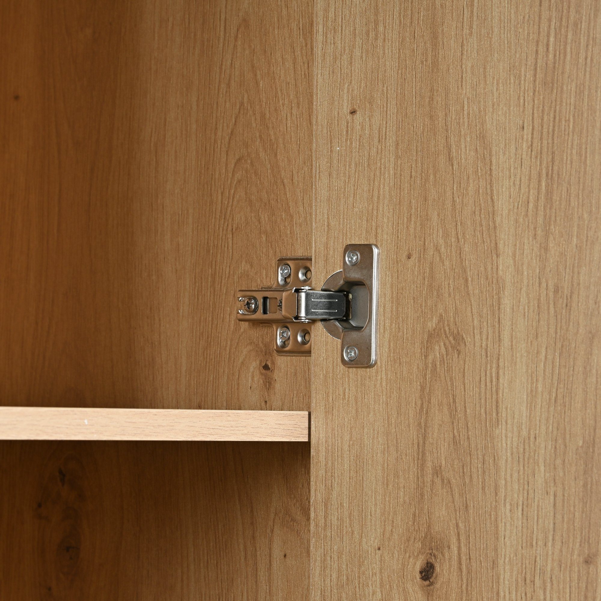 Standvitrine (mit LED-Beleuchtung, 3 Türen und Glasablage) Vitrinenschrank mit vertstellbaren Einlegeböden, 78x40x150cm