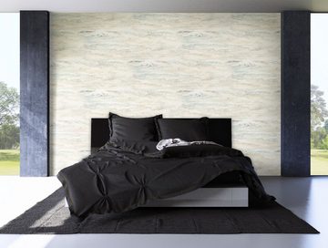 Newroom Vliestapete, Beige Tapete Abstrakt Gemalt - Wellen Ozean Blau Beige Modern für Büro Diele/Flur Schlafen