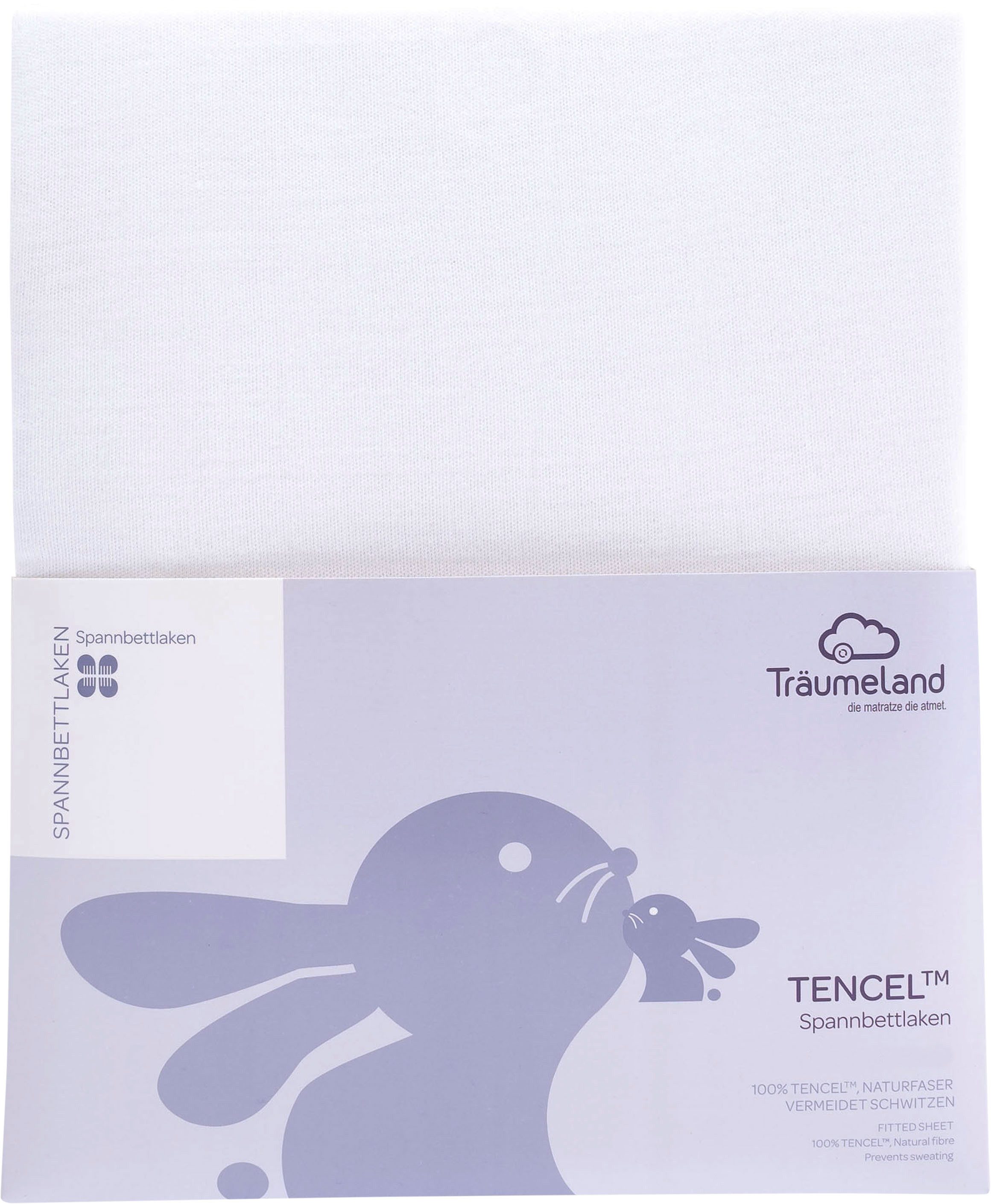 Träumeland Простыни hochwertiges Spannbetttuch aus Tencel®, Tencel®, Gummizug: rundum, (1 Stück), Tencel® sorgt für ein besonders trockenes, gesundes Schlafklima