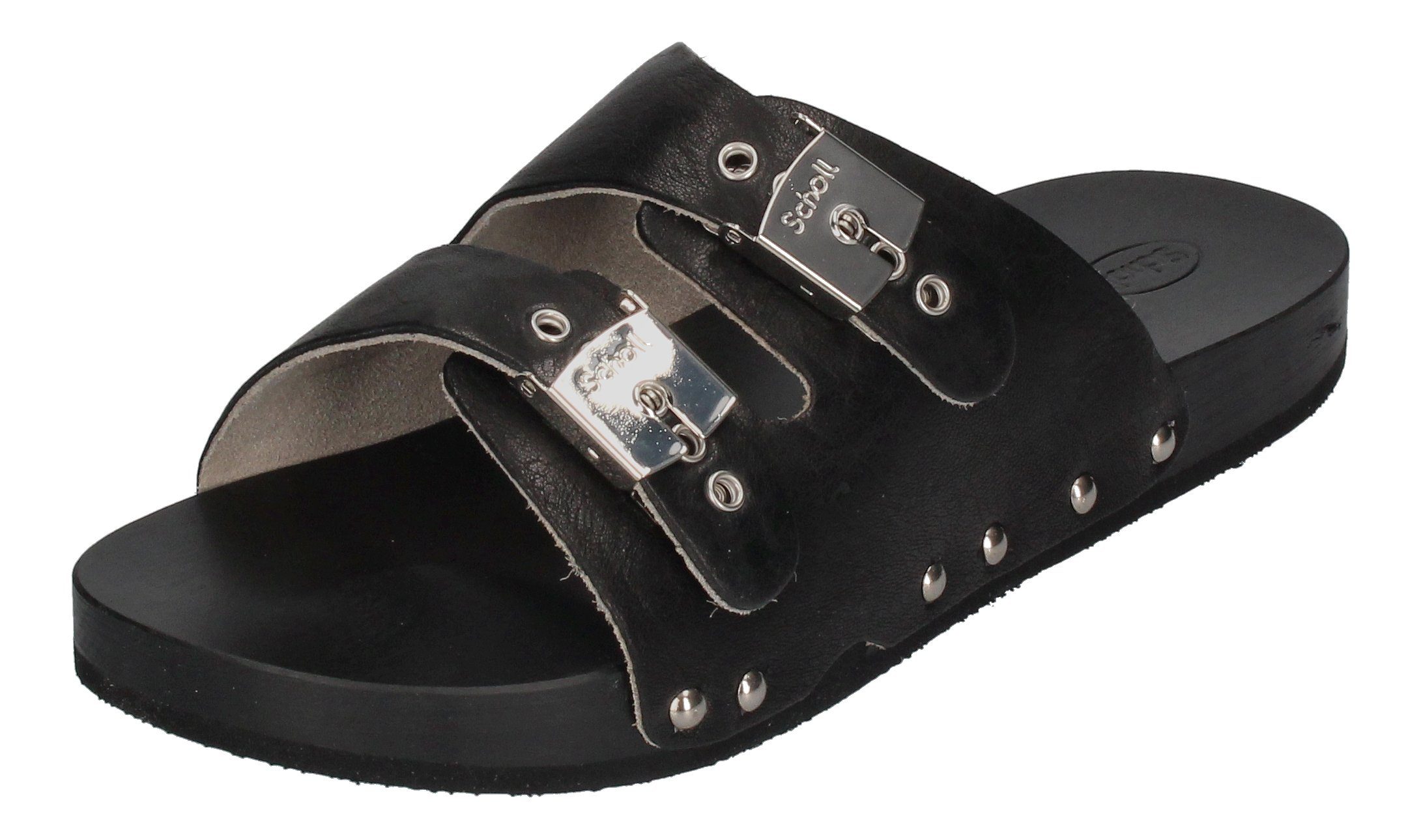 Scholl PESCURA 2 STRAPS Keilpantolette Black | Pantoletten