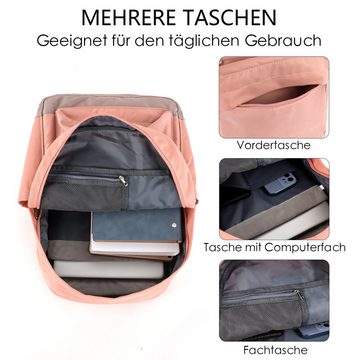 TAN.TOMI Freizeitrucksack Rucksack Damen Rucksäcke Herren Tagesrucksack mit Laptopfach, Tasche Wasserdichter Schulrucksack Laptop Rucksack 15.6 Zoll