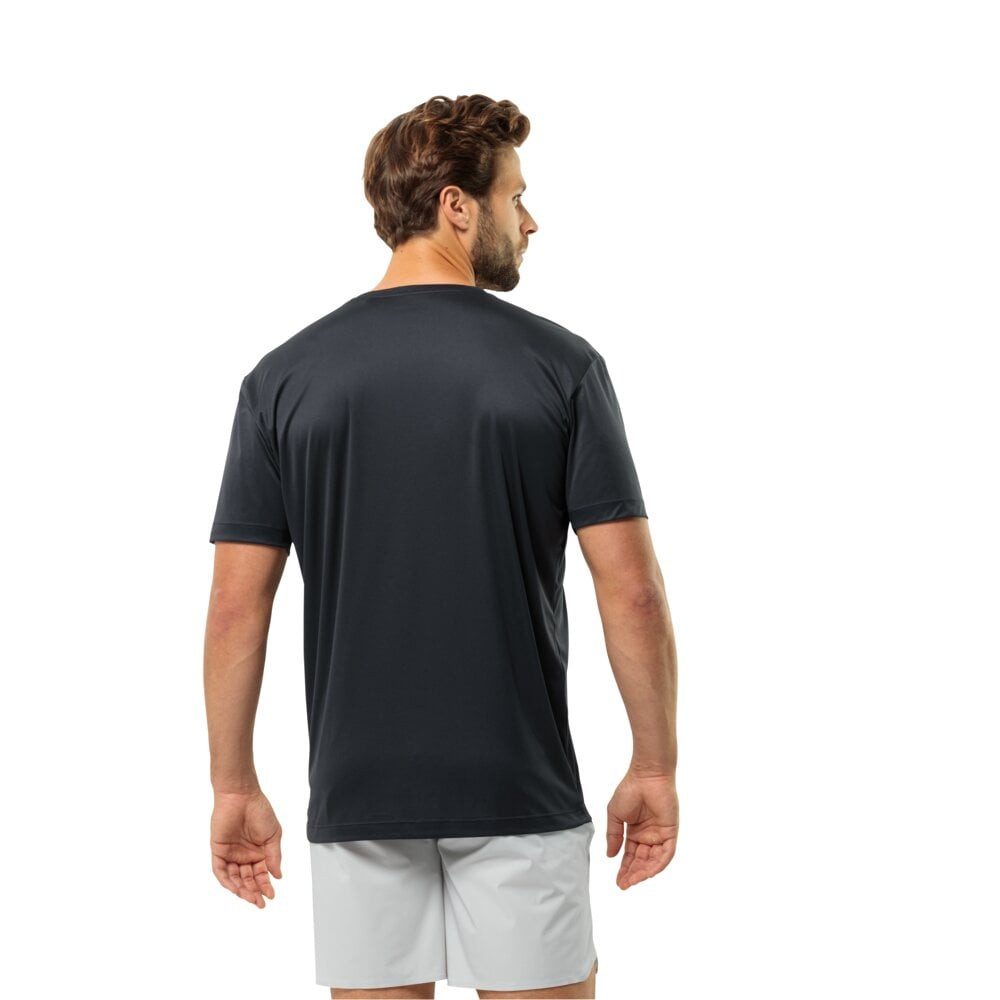 Jack Wolfskin T-Shirt Peak Graphic (atmungsaktiv, geruchshemmend) phantomgrau Herren