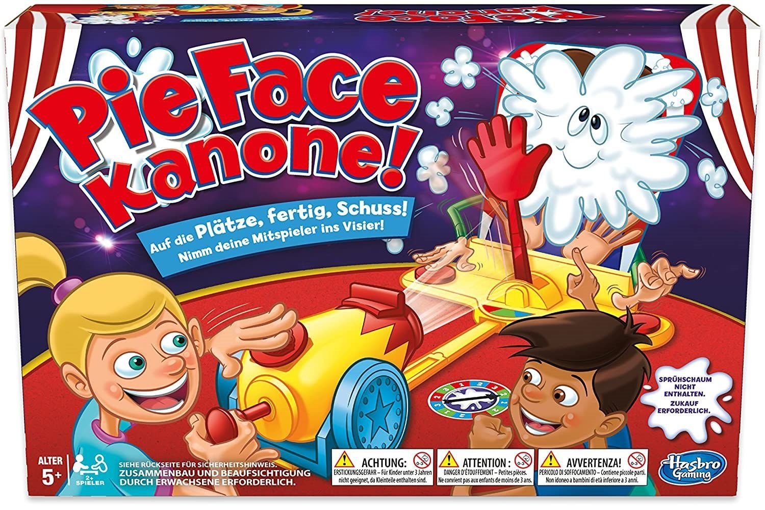 Pie Face Jahren Kanone Kinder Famili, Gesellschaftsspiel Spiel Hasbro & Spiel, ab 5