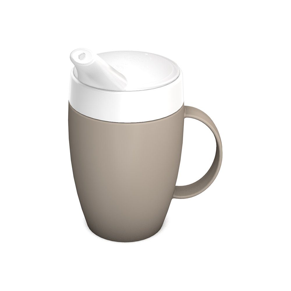 Ornamin Schnabelbecher Becher mit Trink-Trick mit Schnabelaufsatz/Trinkaufsatz, Qualitätskunststoff, Trink-Trick I Trinkhilfe I bruchstabil I Made in Germany