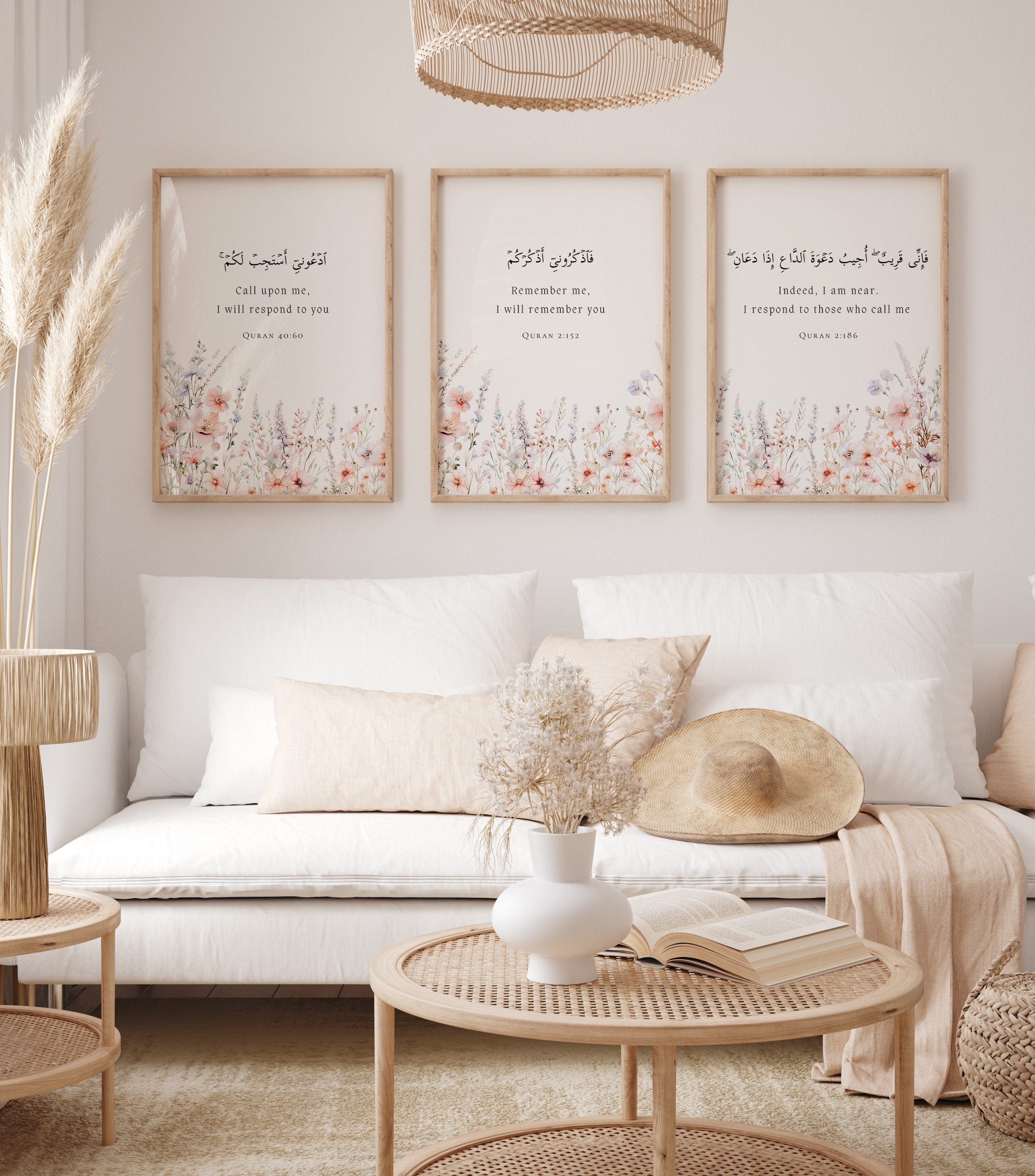 WANDKIND Poster Floral Quran Set Premium IP722, Islamisches Poster