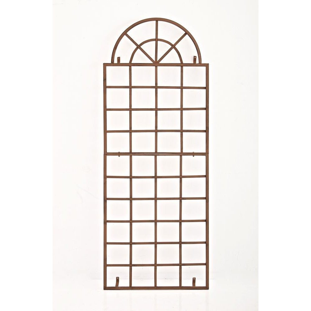 CLP Rankgitter Wandspalier Rosenspalier Kletterhilfe Spar-Set, 1 St., 180 x 70 cm stabil, Rundbogen, Eisen, handgefertigt, antike Patina