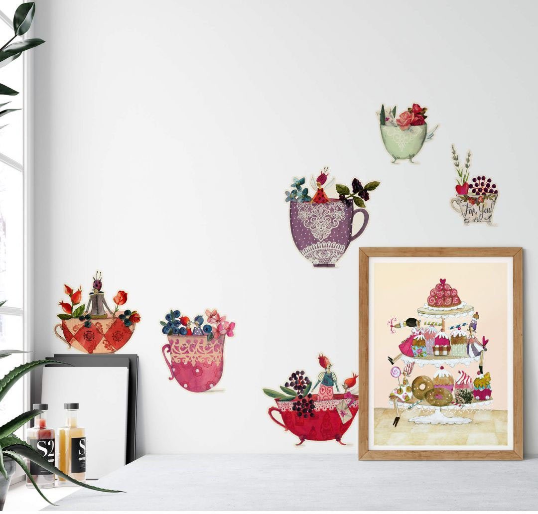 Blumen Fee (1 Bunte Wandtattoo St) Wall-Art Tassen