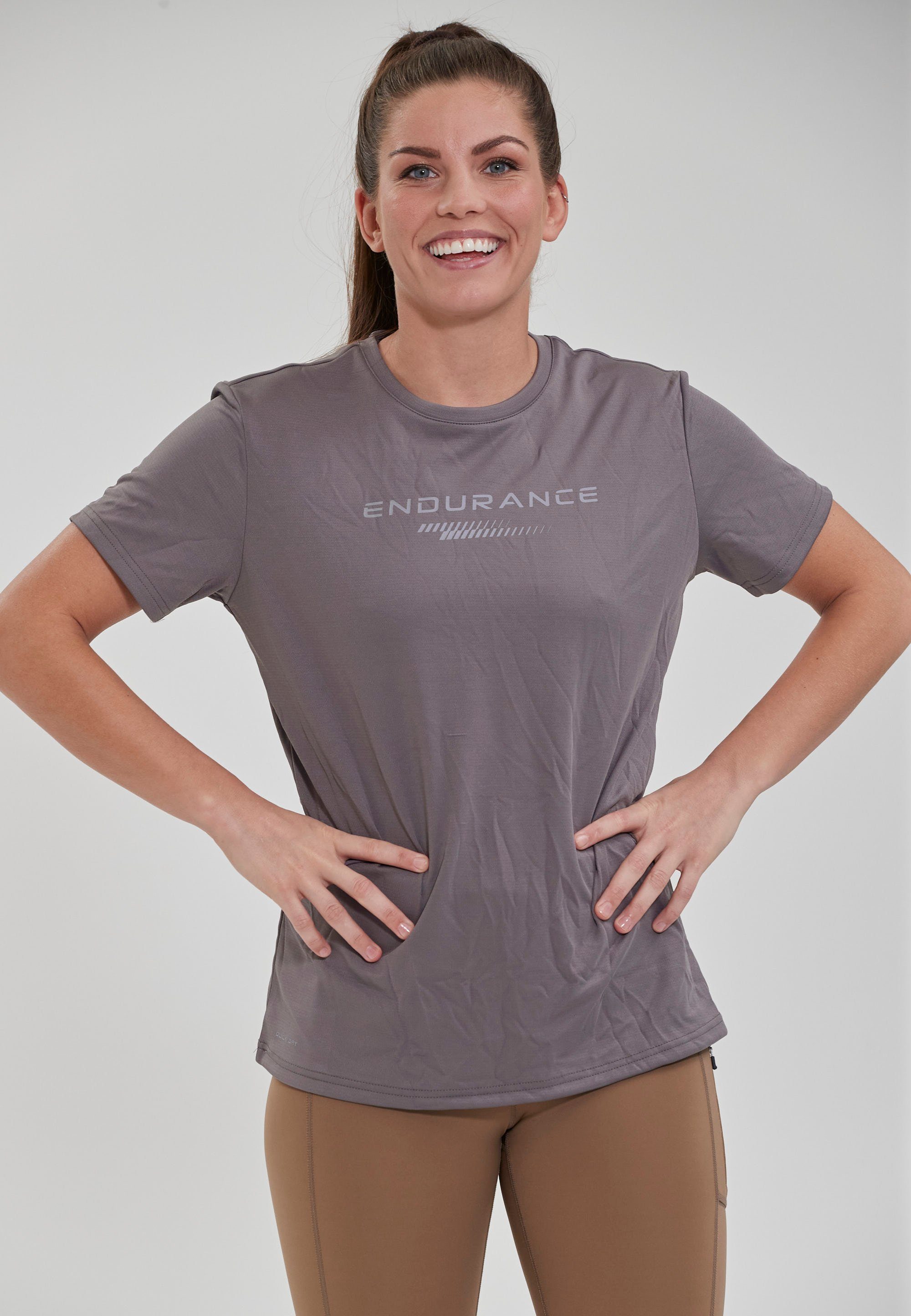 ENDURANCE Funktionsshirt Keiling (1-tlg) mit schnelltrocknender QUICK DRY-Technologie hellgrau-meliert | 