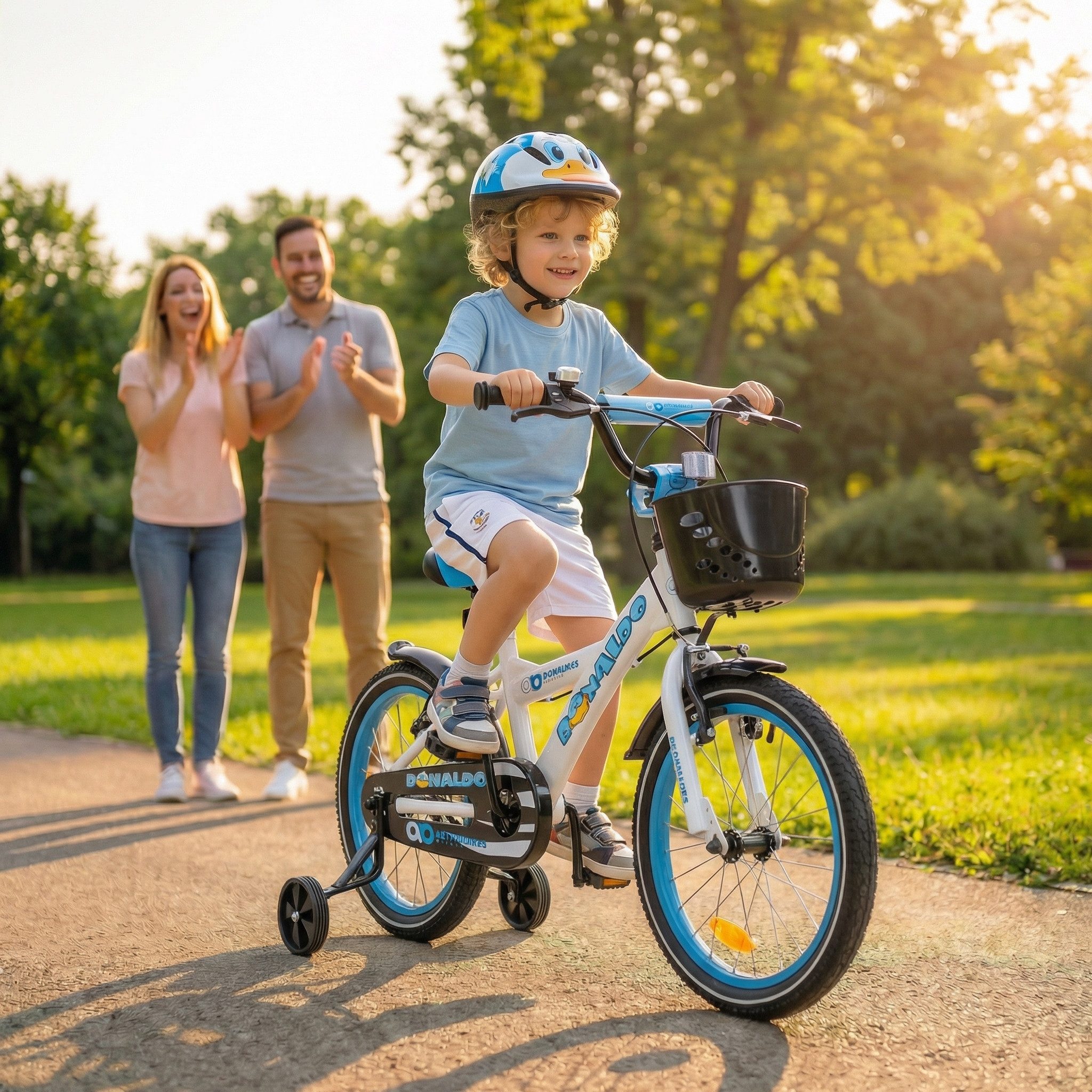 Actionbikes Motors Kinderfahrrad Kinder Fahrrad BMX Donaldo inkl. Korb, 1 Gang, ohne Schaltung, (V-Brake-Bremsen, Luftbereifung, Schutzbleche)