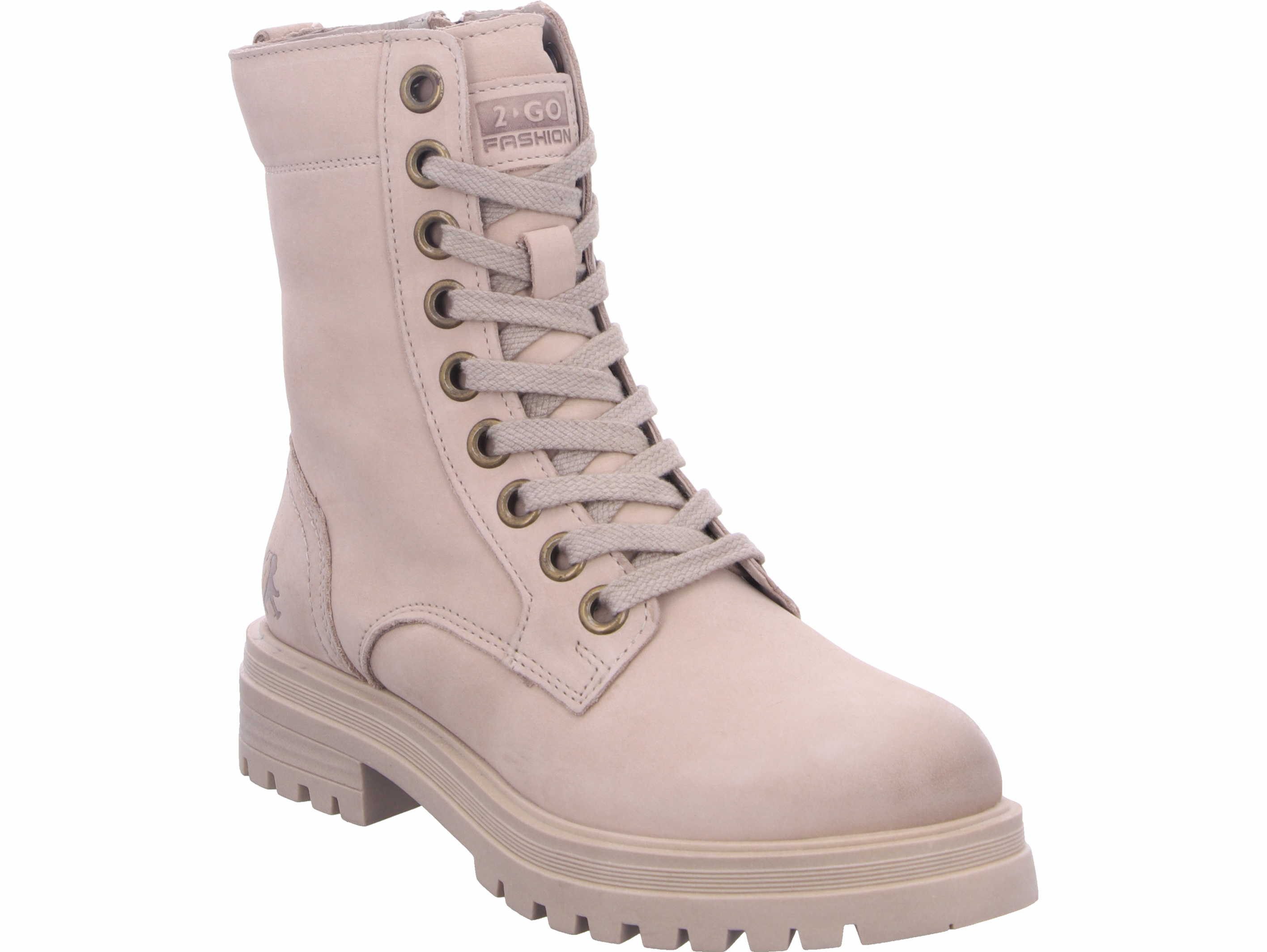 2GO FASHION Schnürboots echtes Leder