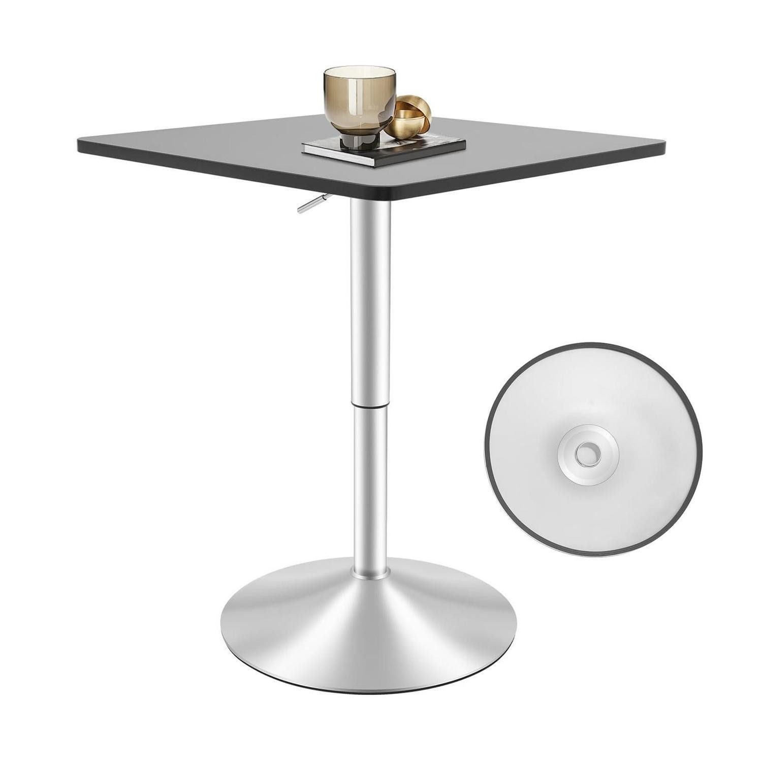LuxusKollektion Stehtisch Höhenverstellbarer Stehtisch Schwarz (1-St)