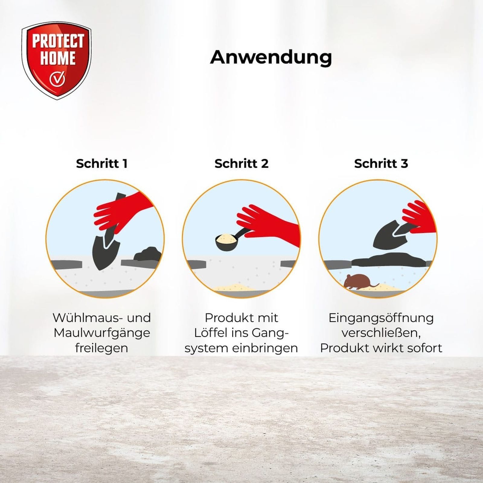 Protect Home Vergrämungsmittel Wühlmaus und Maulwurf Blocker 100 g – Bild 5 von 5