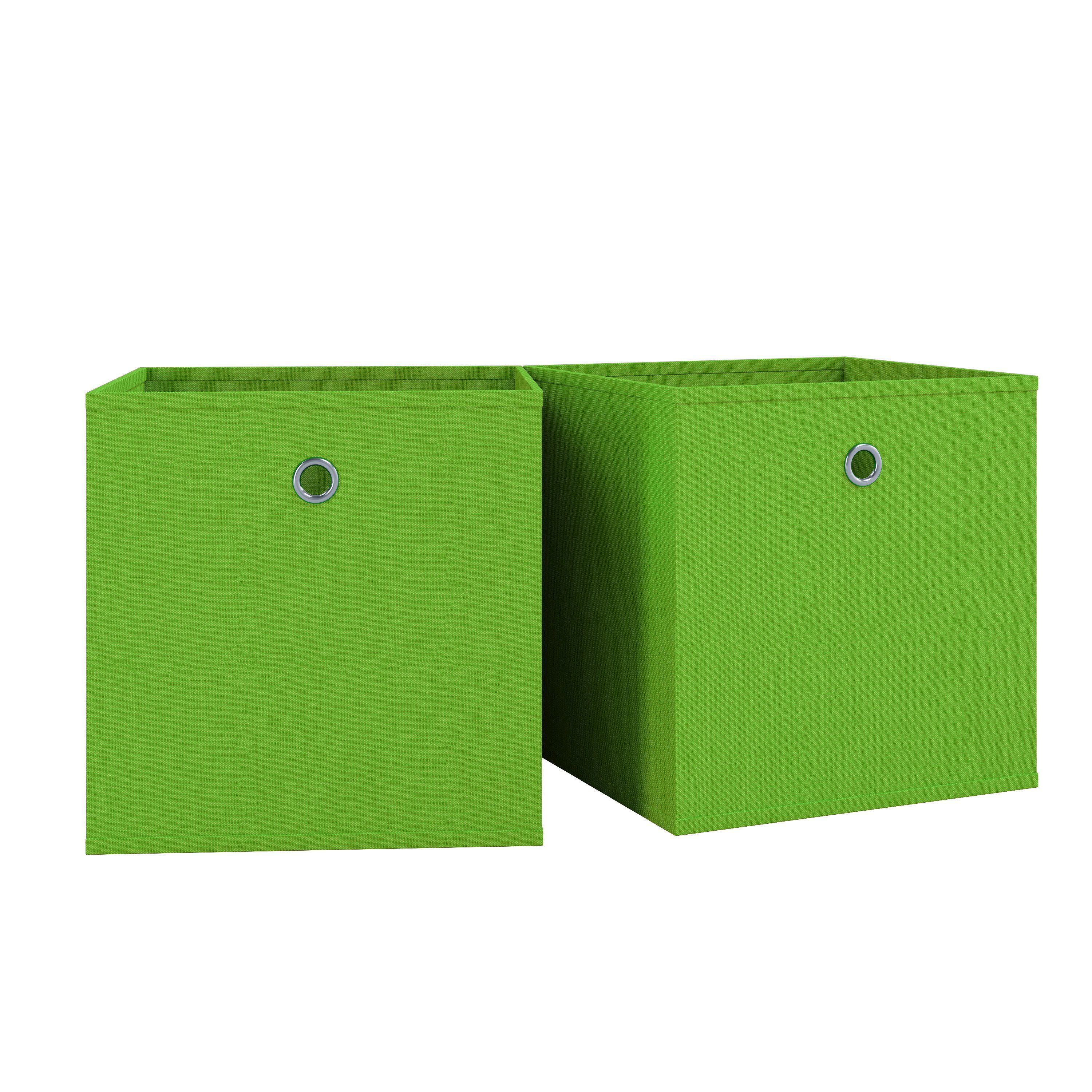 VCM Faltbox Boxas 2er Set B. 27 x T. 27 x H. 28 cm (Spar-Set, 2), Platzsparende Lösung gegen Chaos, Wohnbereich, Büro oder Kellerregal