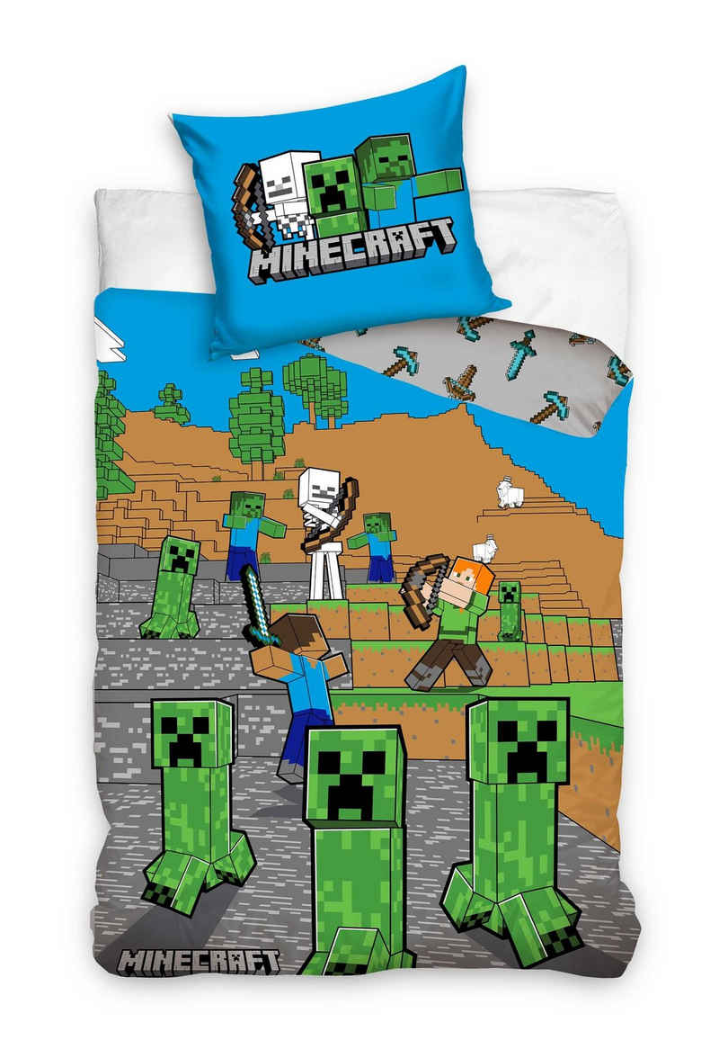 Bettwäsche Minecraft Kinderbettwäsche 135 x 200 cm, Minecraft