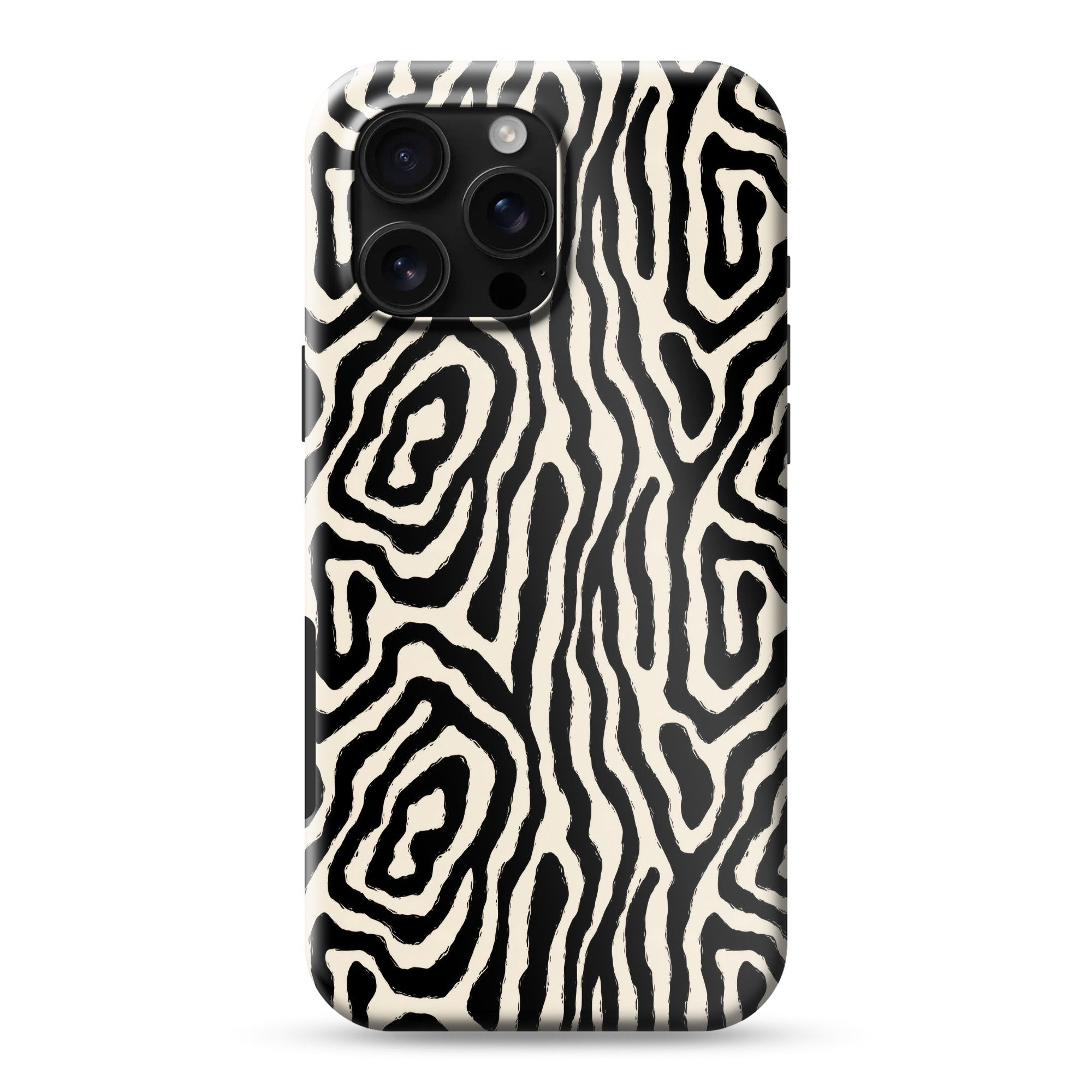OnlyWow Handyhülle Magsafe für Apple iPhone 16 Pro Max Zebra – Schwarz – Abstrakt, Phone Case, Hardcase, Stoßfest, Schutzhülle