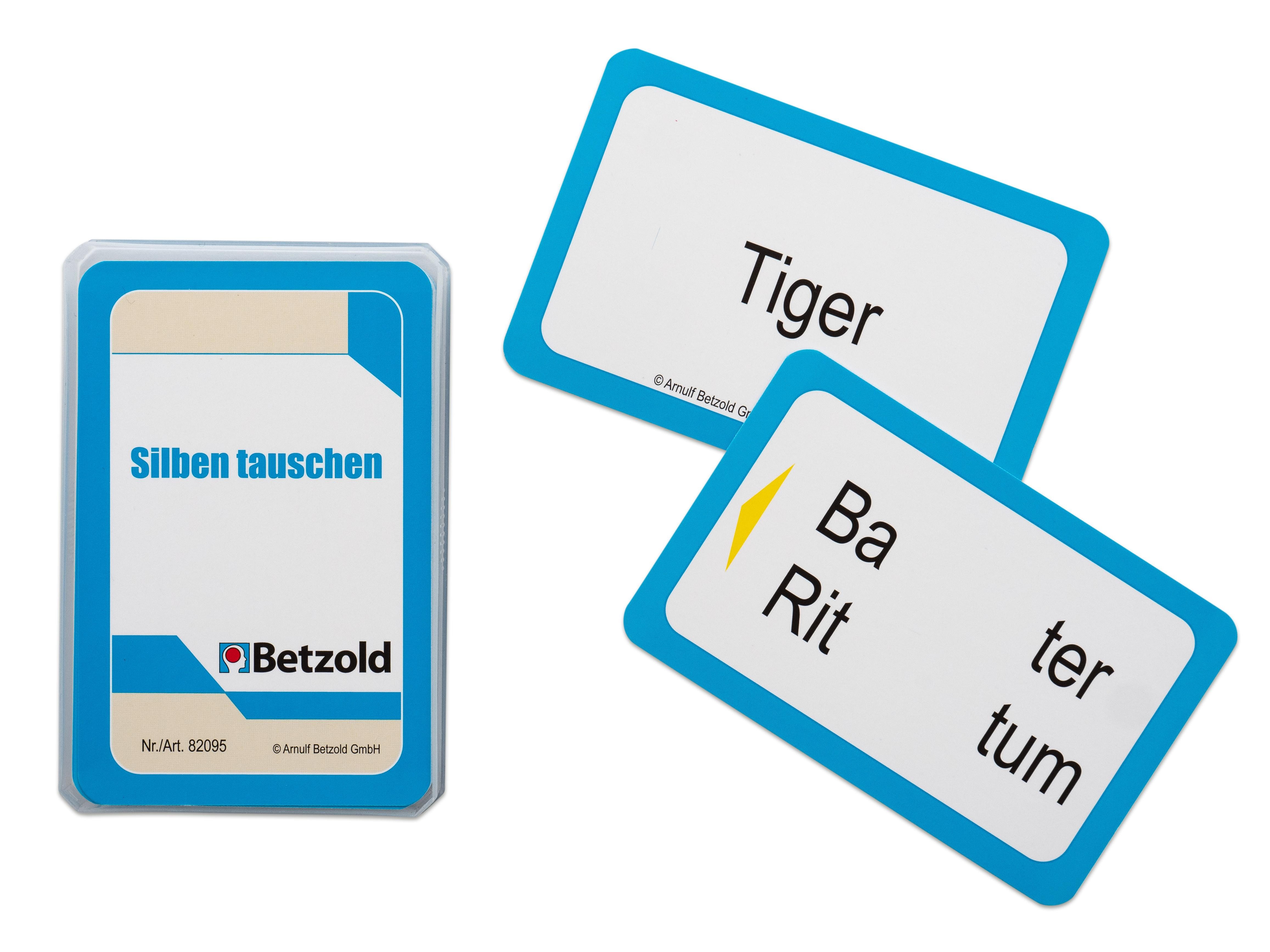 Betzold Lernspielzeug Silben tauschen – Karten für den Magischen Zylinder