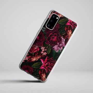 DeinDesign Handyhülle Rose Blumen Blume Dark Red and Pink Flowers, Samsung Galaxy S20 Silikon Hülle Bumper Case Handy Schutzhülle