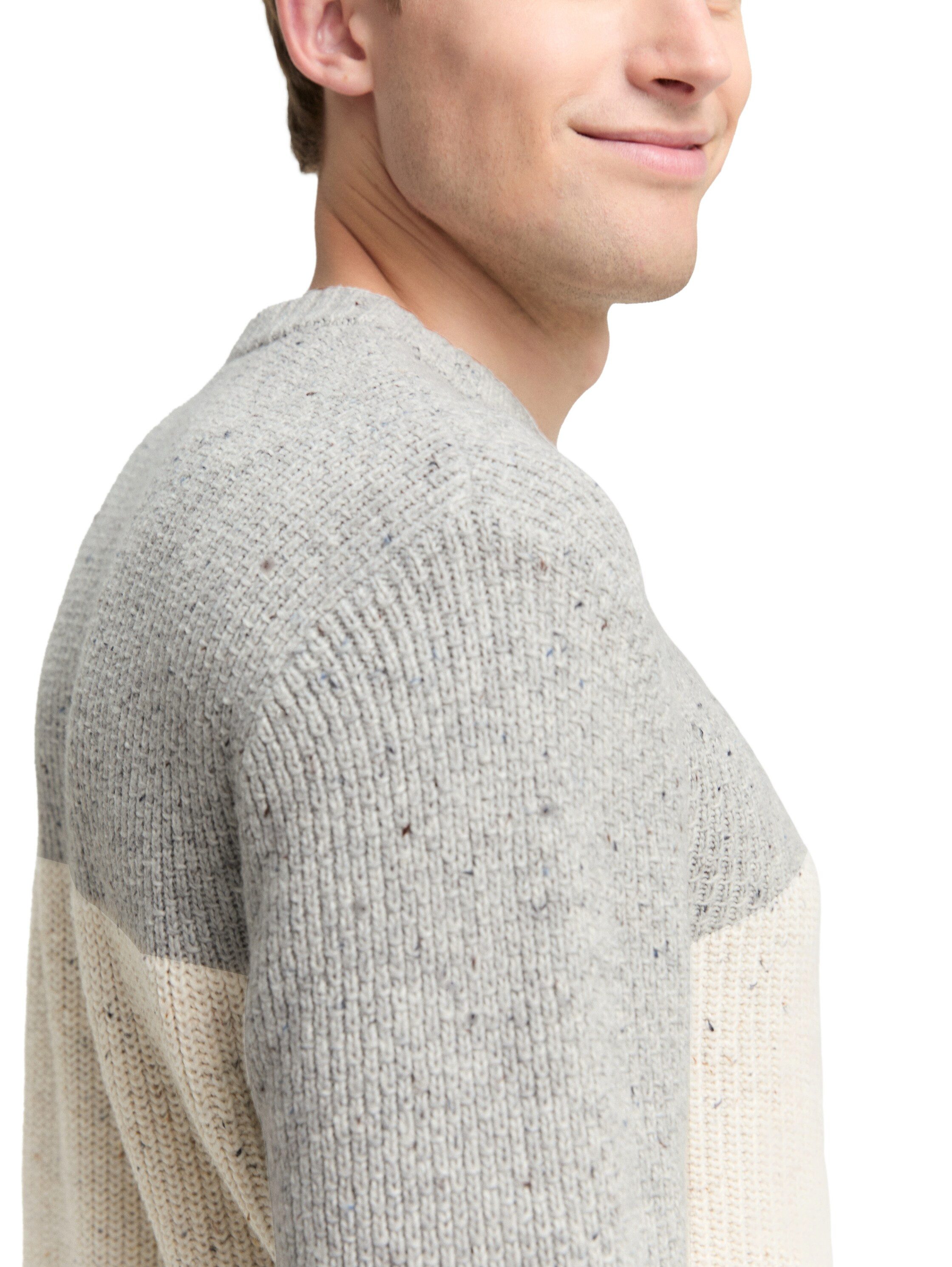 TOM TAILOR Rundhalspullover mit Logo Stickerei