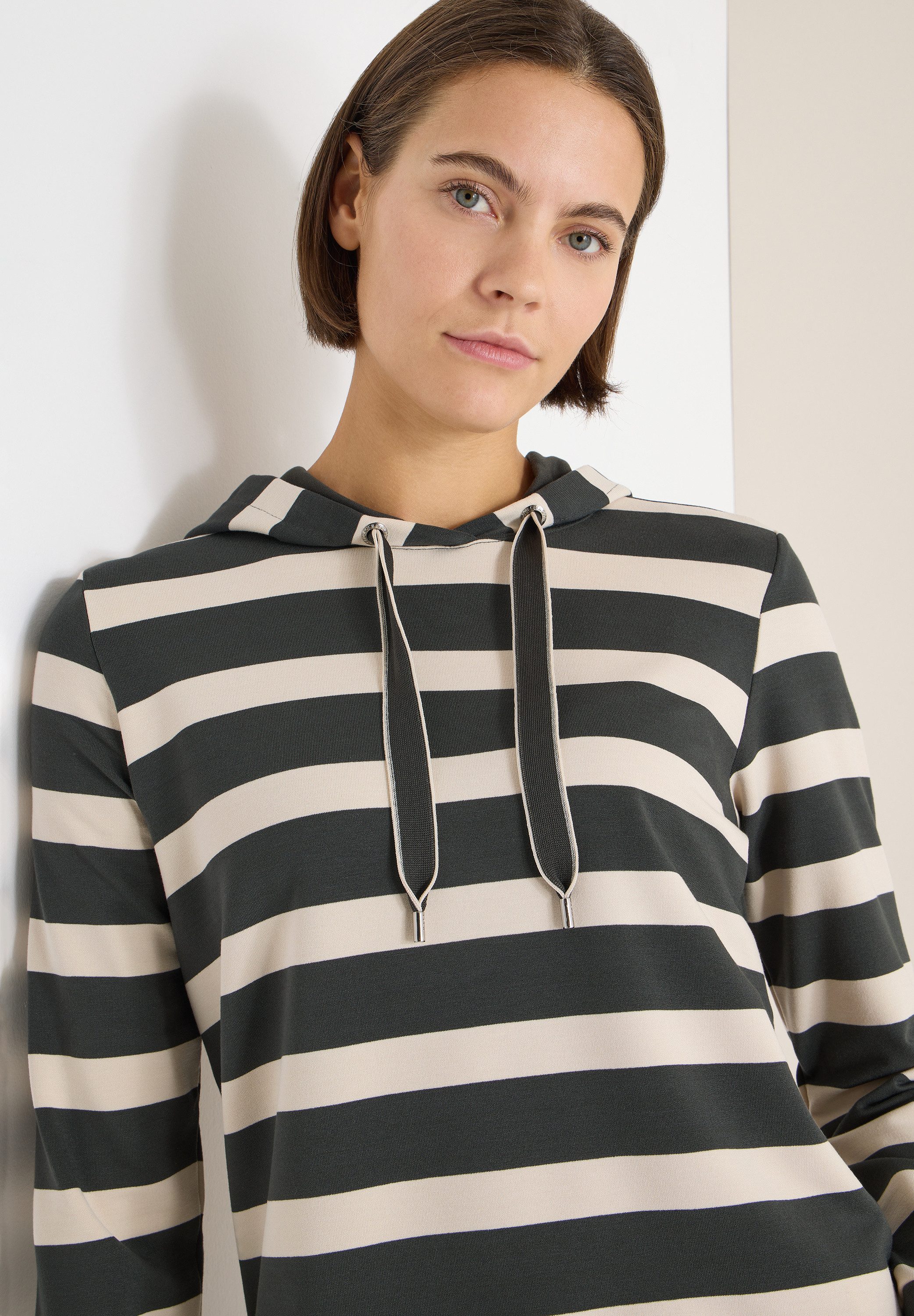 CECIL Kapuzensweatshirt im Streifen-Design