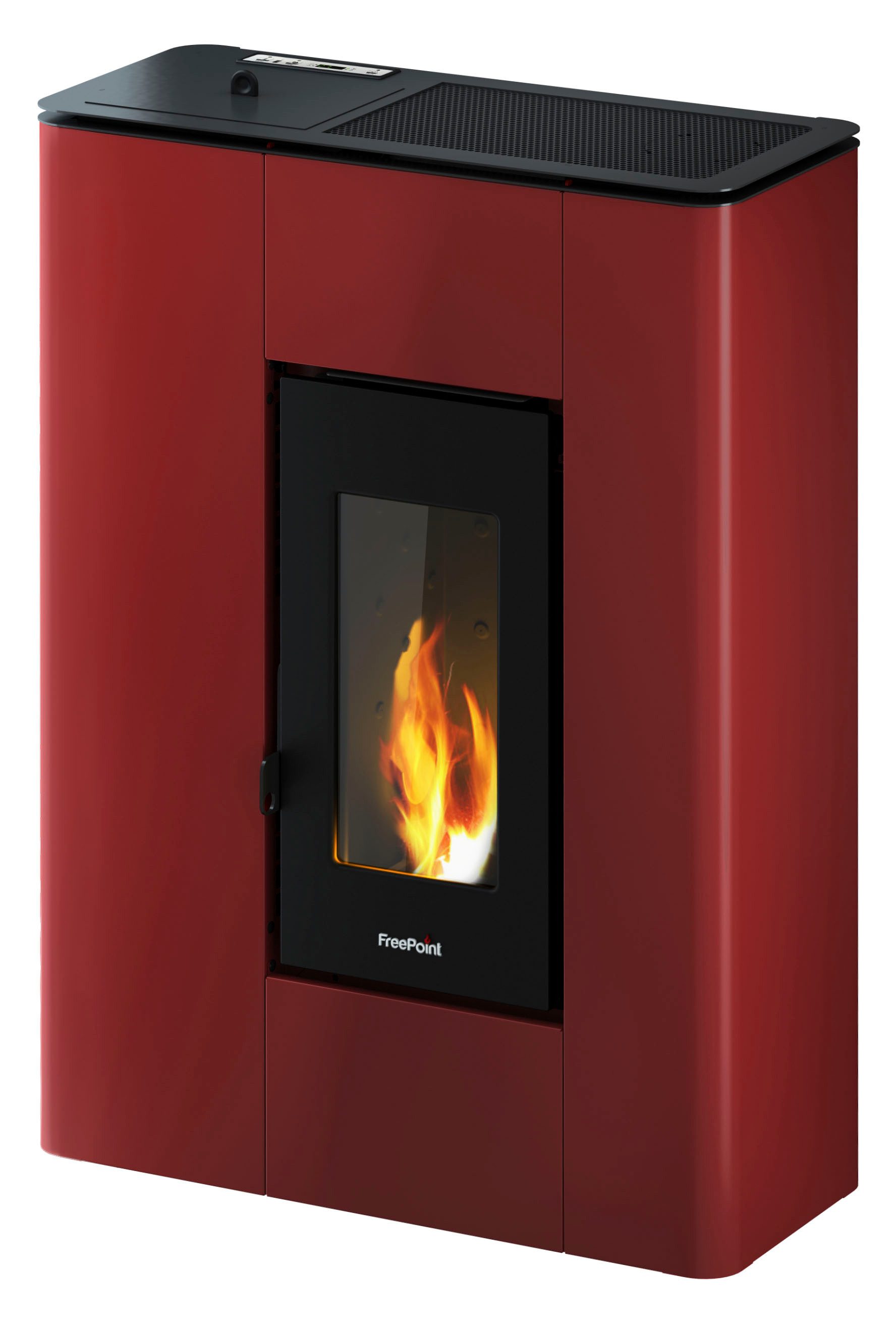 Freepoint Pelletofen »Atrium 5« Bordeaux, 5,2 kW, Zeitbrand