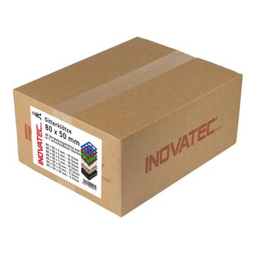 Inovatec Unterlegplatte 60 x Kunststoff Gitterklötze 80 x 50 im Karton, 60-St.