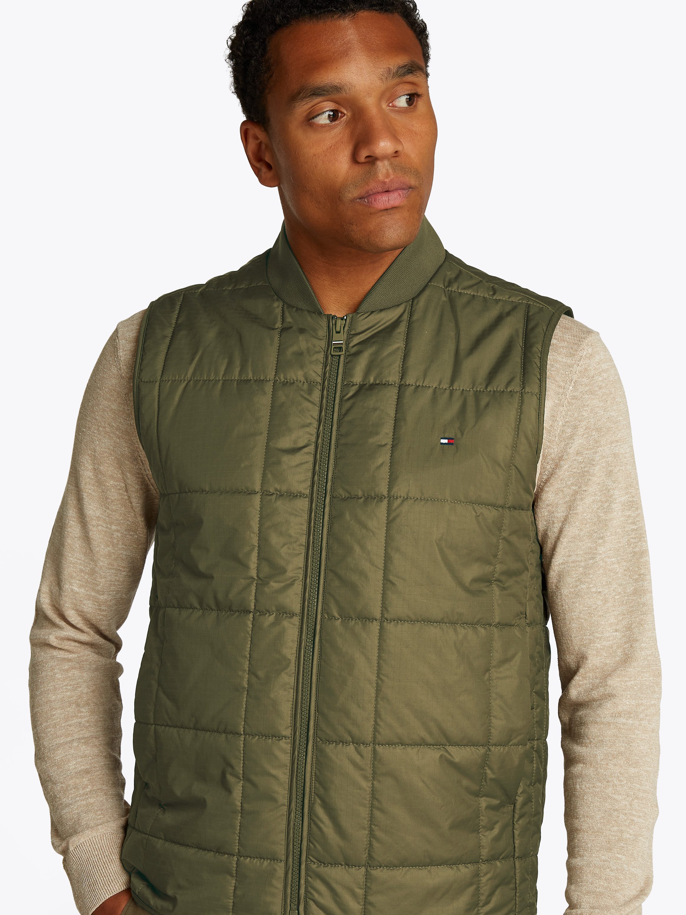 Tommy Hilfiger Steppweste SQUARE QUILTED VEST Mit Rundhalsausschnitt günstig online kaufen