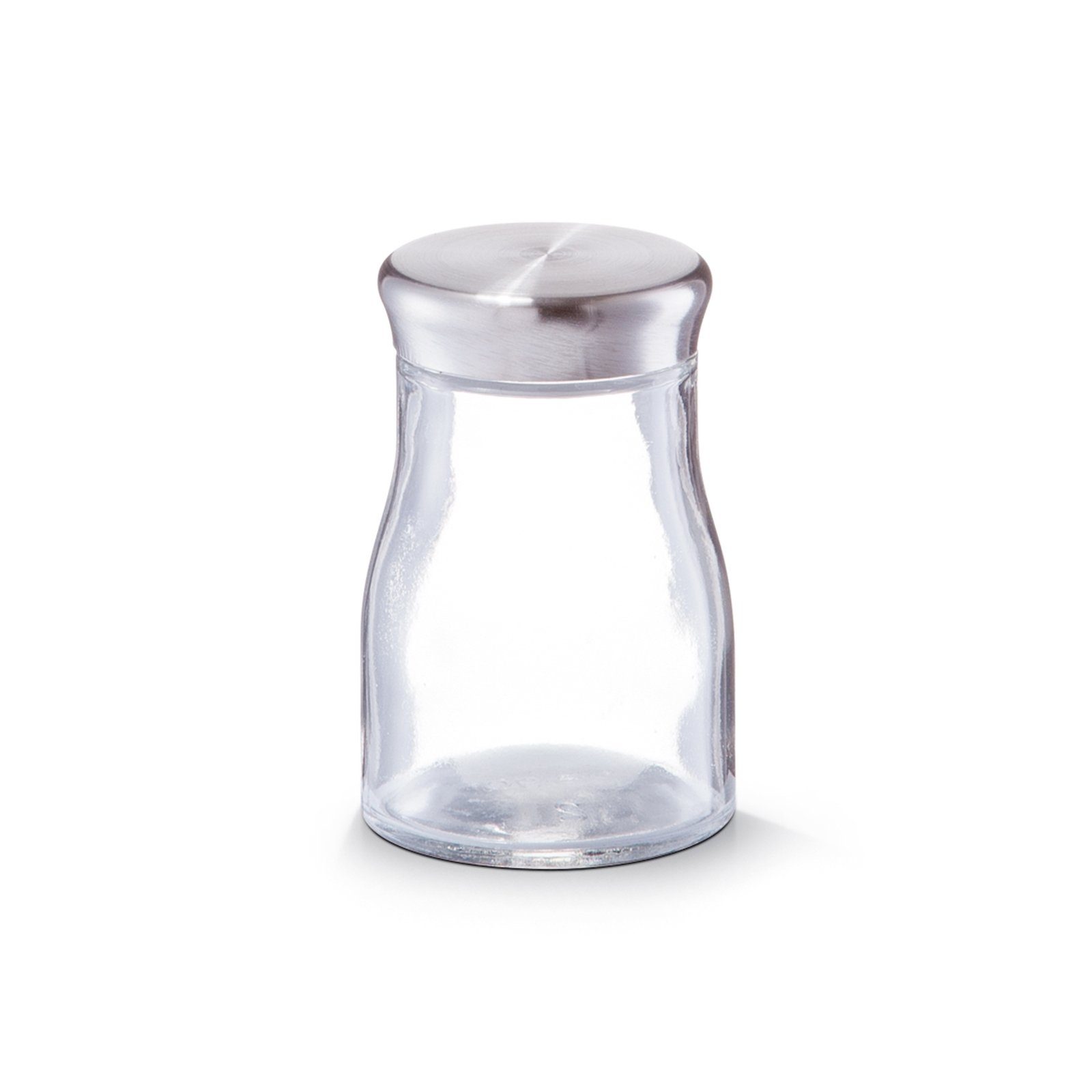 Vorratsglas Edelstahl Gewürzglas Glas, Neuetischkultur mit Edelstahldeckel,