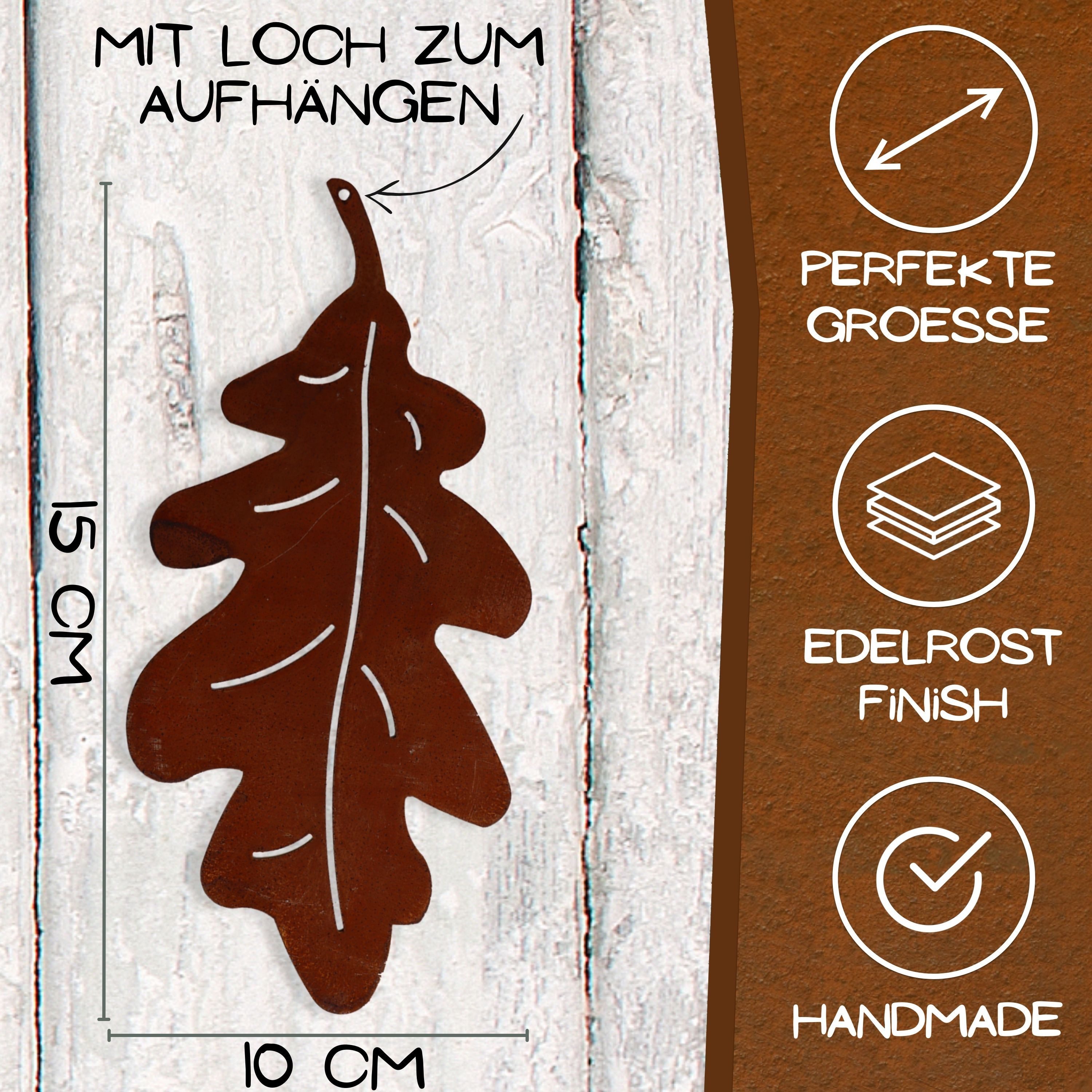 Rostikal Hängedekoration Eichenblatt Herbst Deko Figur Fensterdeko hängend günstig online kaufen