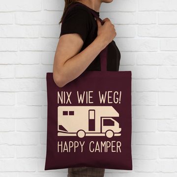 Shirtracer Umhängetasche Nix wie weg - Happy Camper, Sommerurlaub Tasche