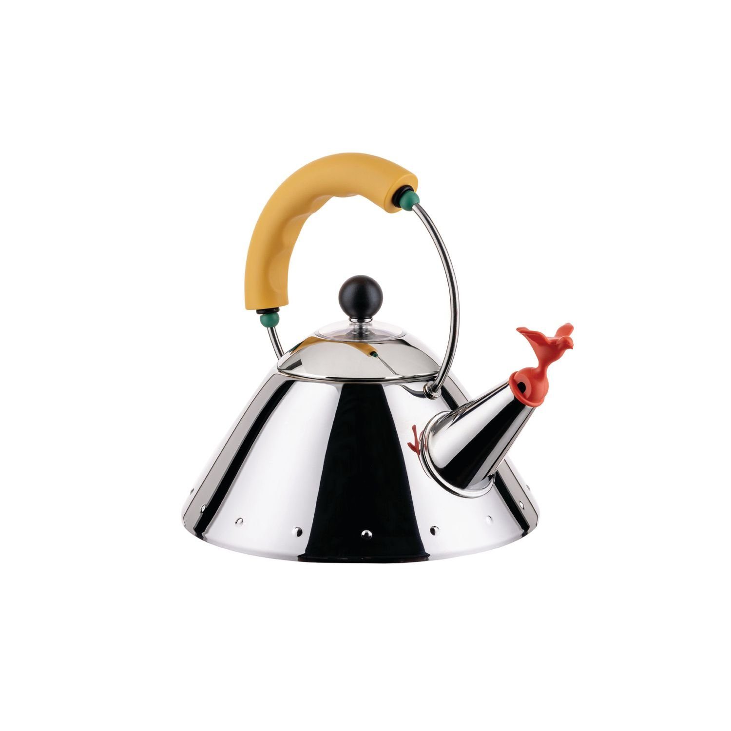 Alessi Wasserkessel 9093 Klein Gelb, Edelstahl