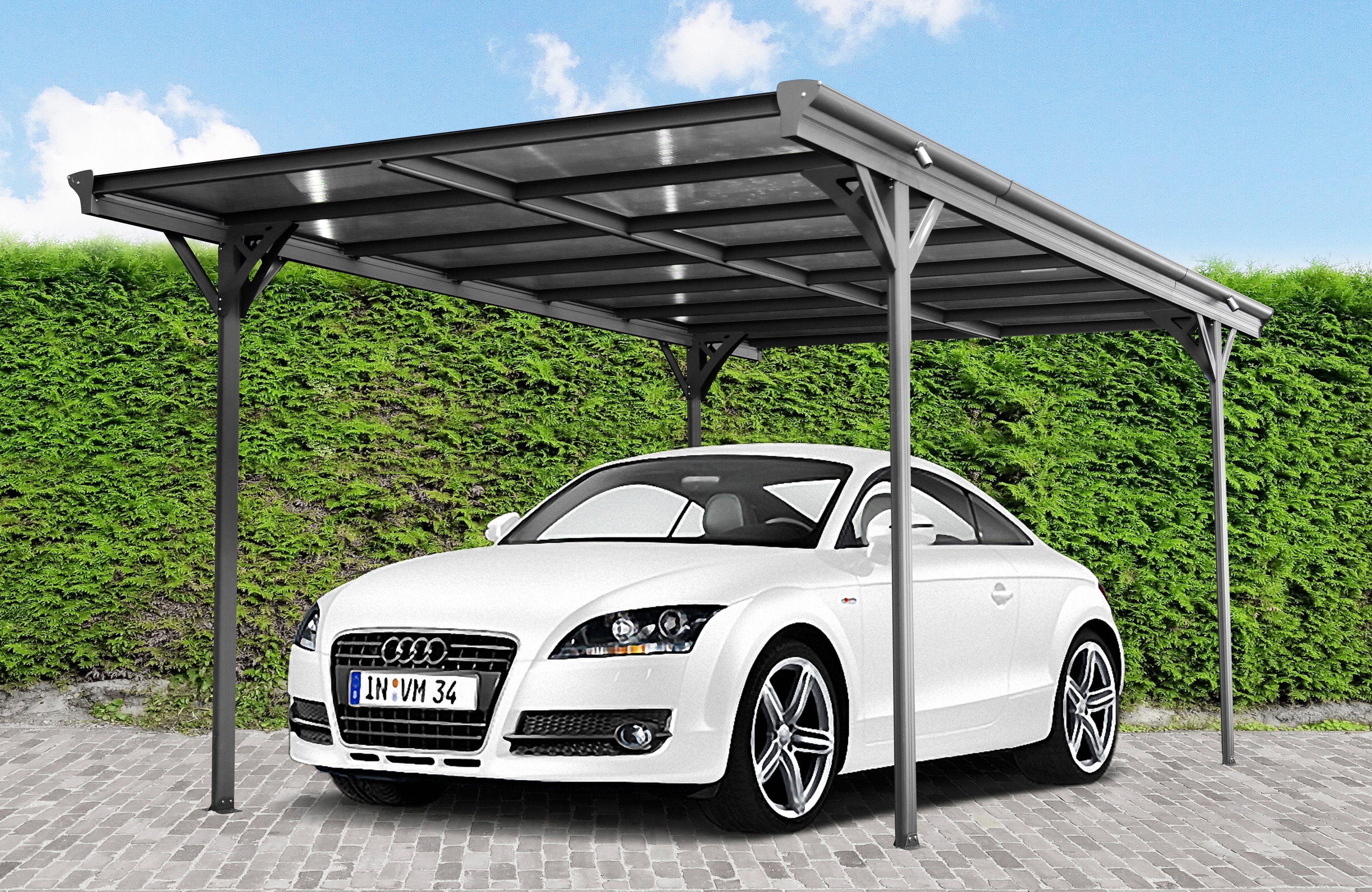 KONIFERA Einzelcarport Charly, BxT: Einfahrtshöhe cm 305x503 cm, 207