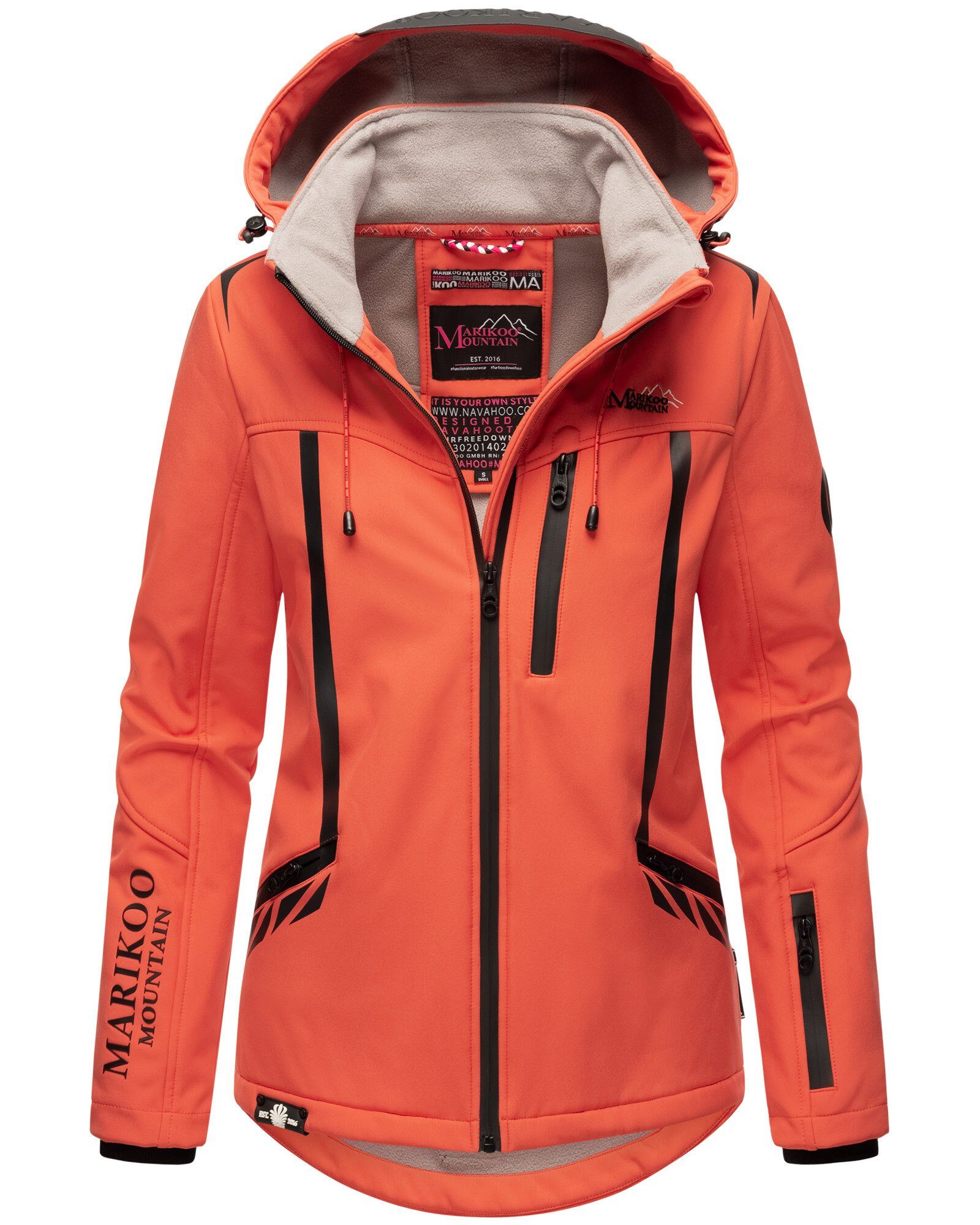 Coral Marikoo abnehmbarer Kapuze mit Mount-Cho-Oyu Softshelljacke