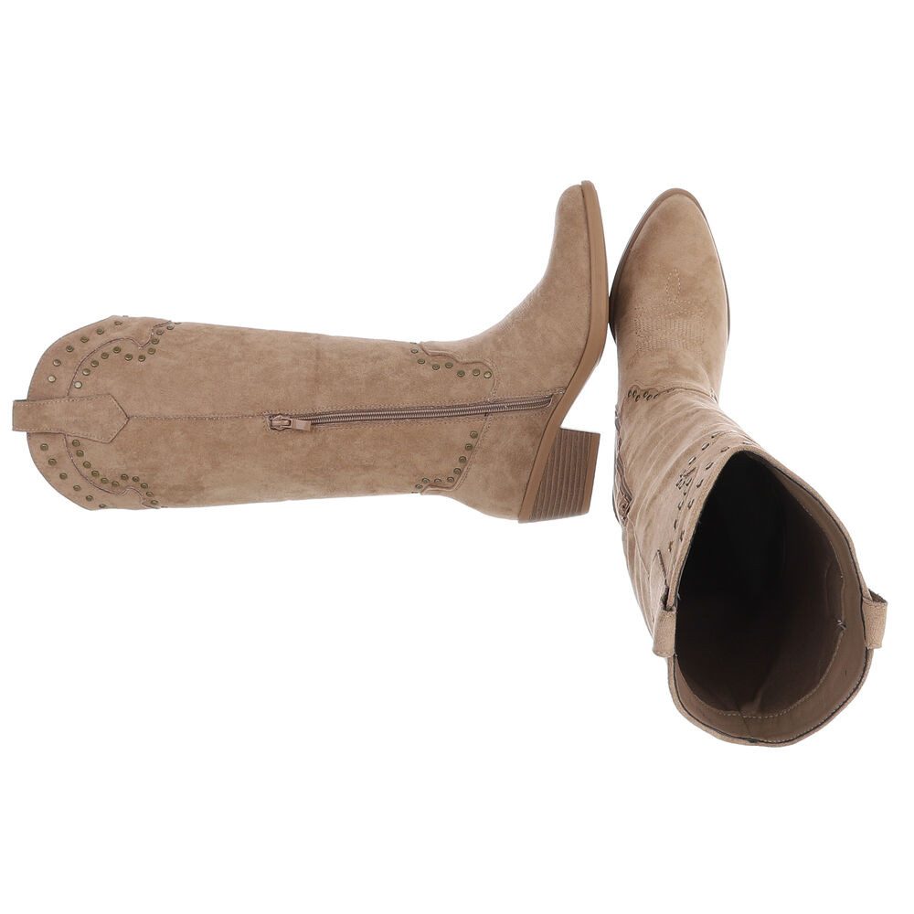 Ital-Design Elegante Stiefel mit raffinierten Details für Damen Westernstie günstig online kaufen