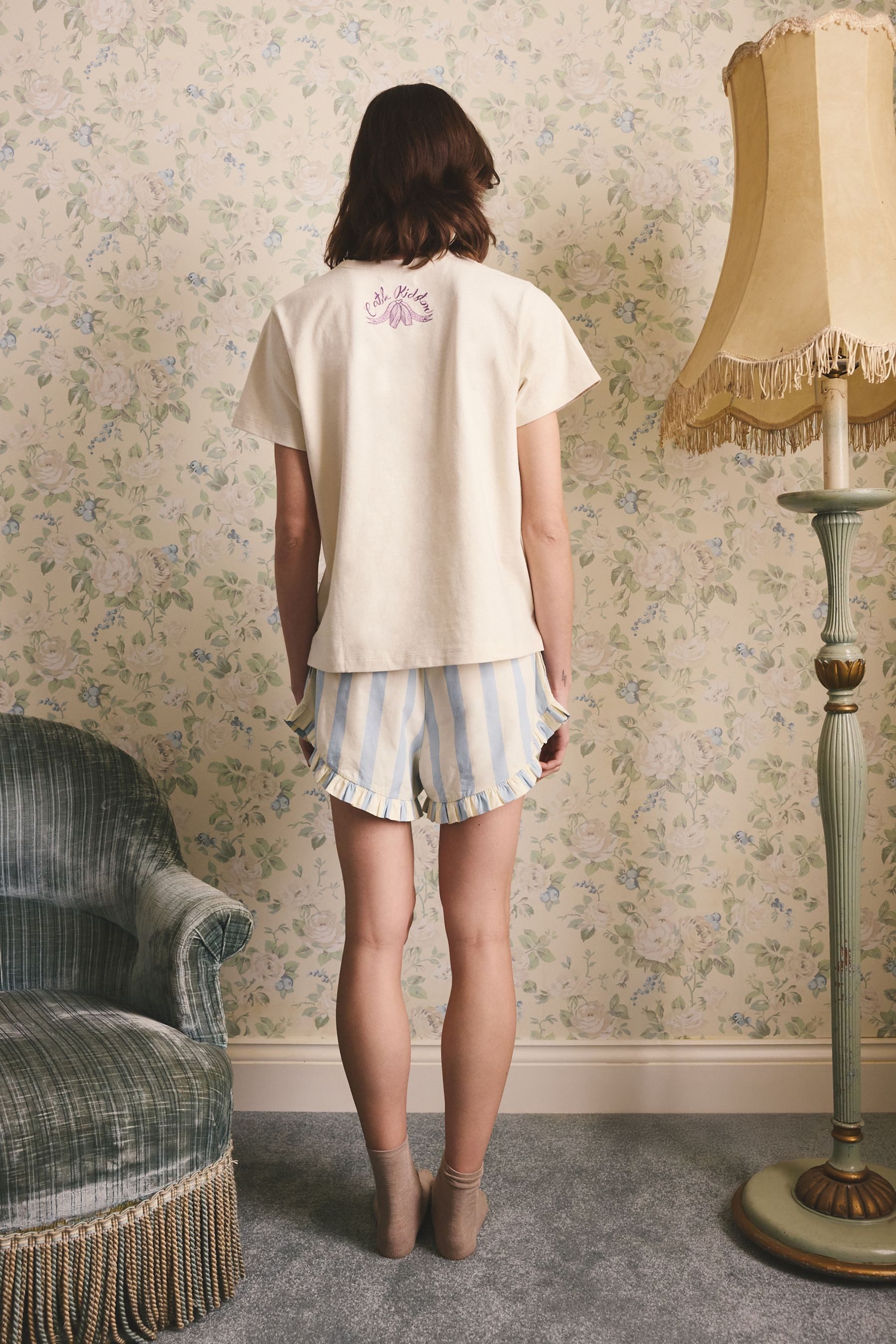 Cath Kidston Pyjama Cath Kidston Jersey-Shorts aus Baumwolle im Set (2 tlg)