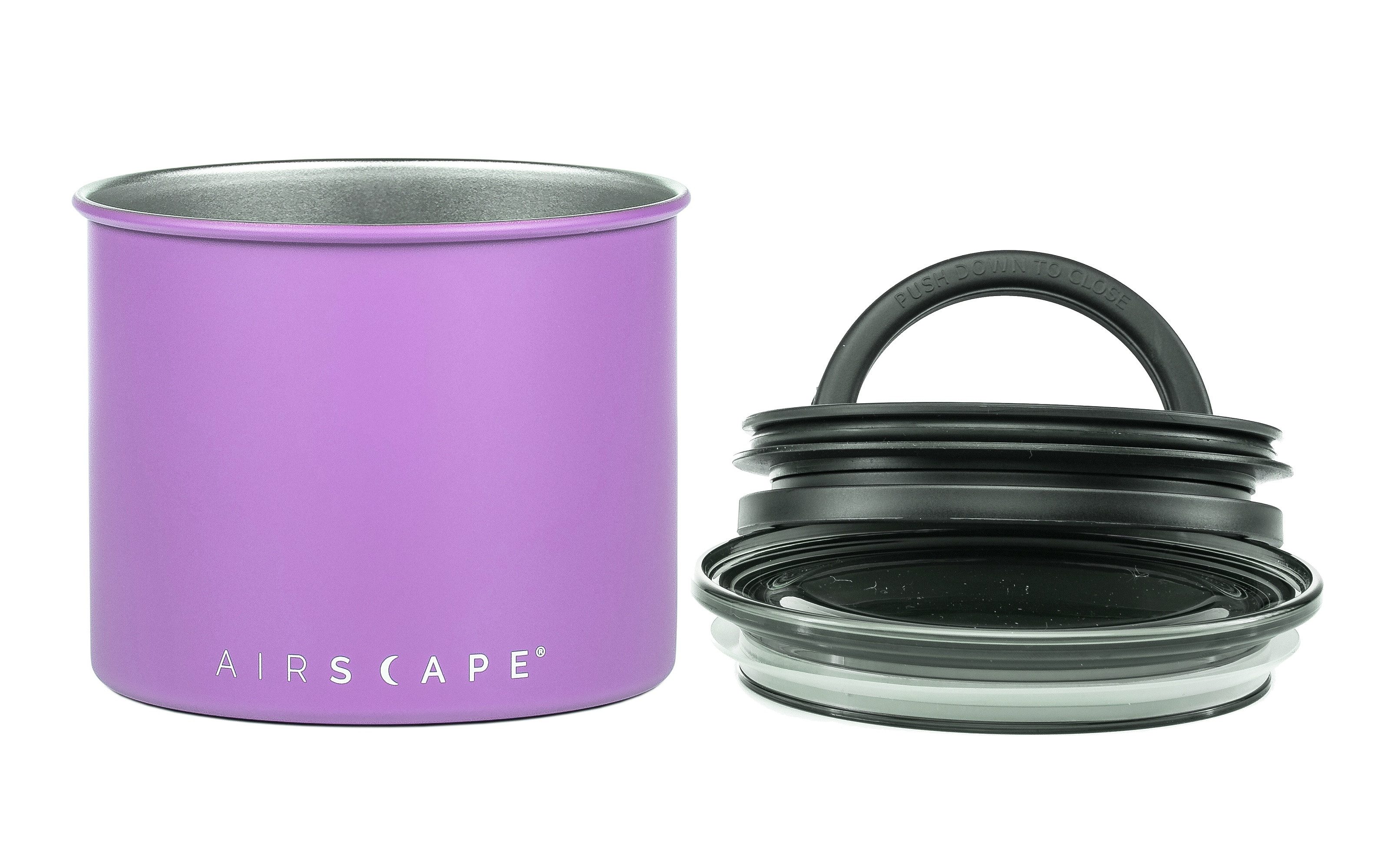 AIRSCAPE Kaffeedose Airscape Edelstahl Kaffeedose Vorratsdose luftdicht 946ml lavendel, Material: Edelstahl, Kunststoff