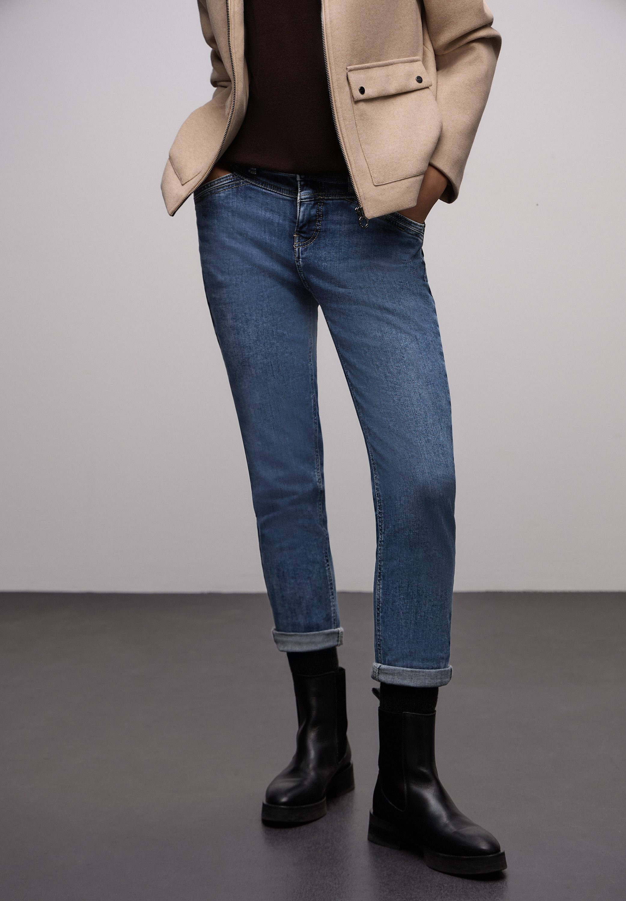 STREET ONE 5-Pocket-Jeans Style BOYFRIEND mit Stretch günstig online kaufen