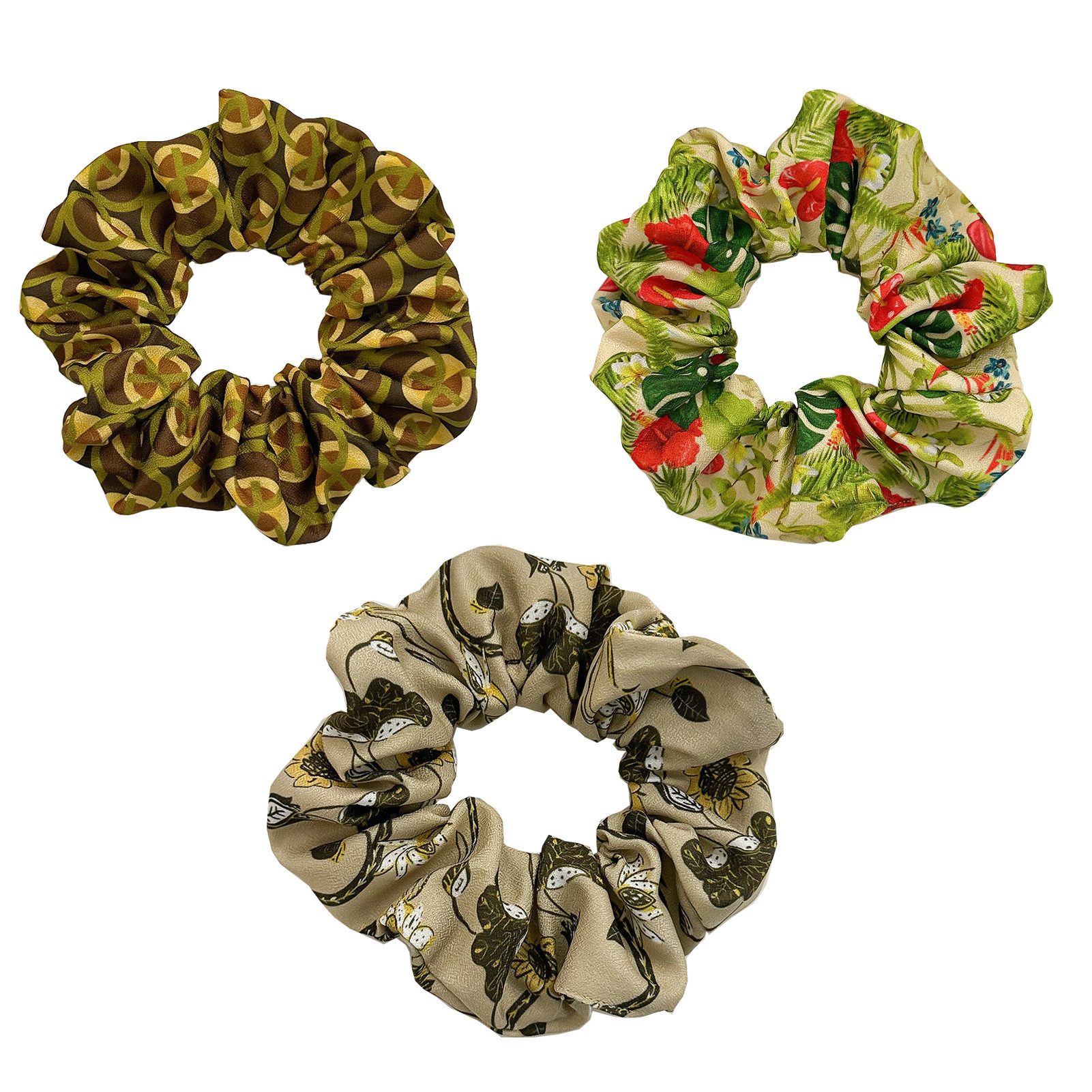 Jumpeak Haargummi Satin-Haargummi für Damen und Mädchen mit Eleganz,Satz von 3, 3 Stück Haarbänder, Satin-Stoffe