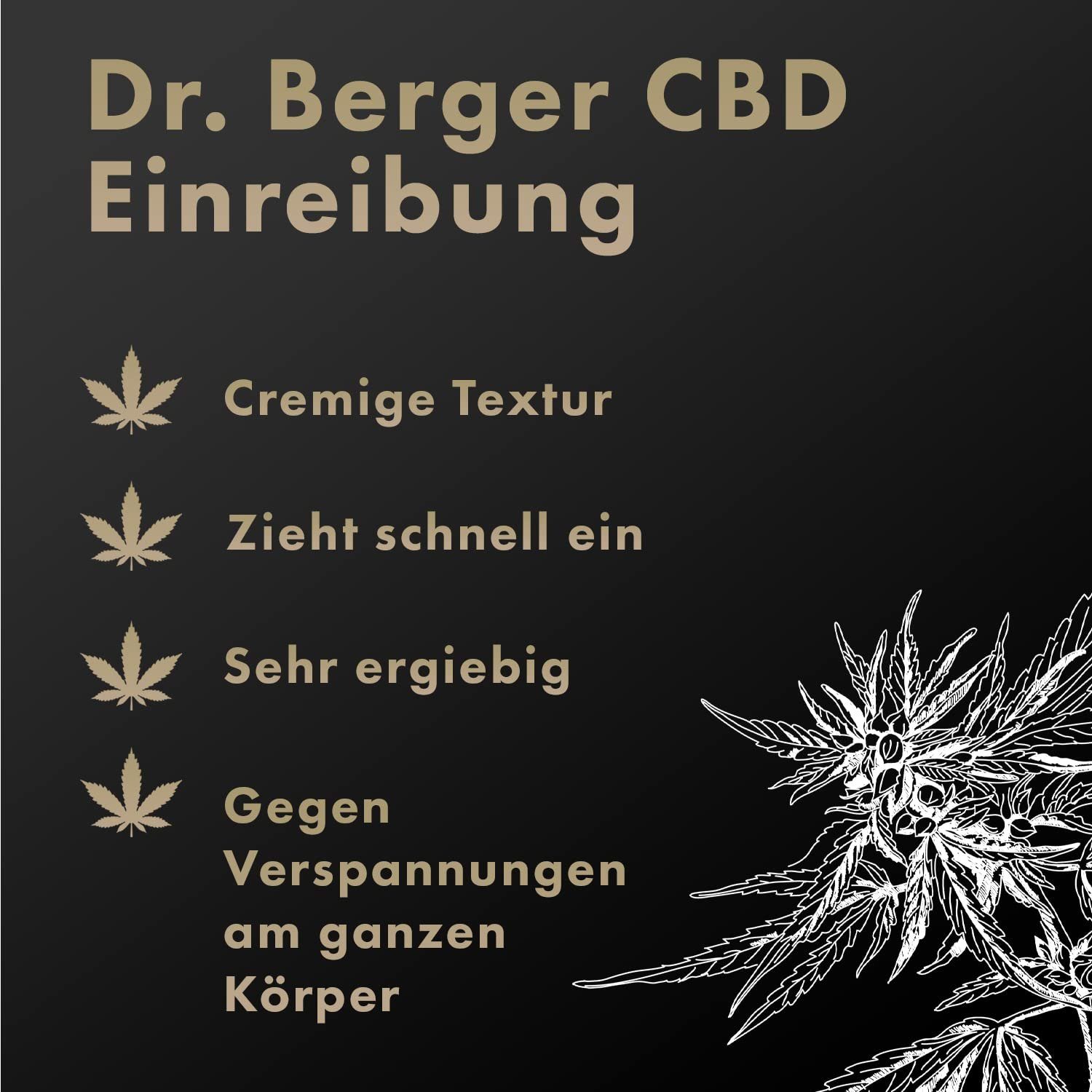 "Black Dr. mg Hautcreme Einreibung mit Berger CBD 500 ml, Edition" 250