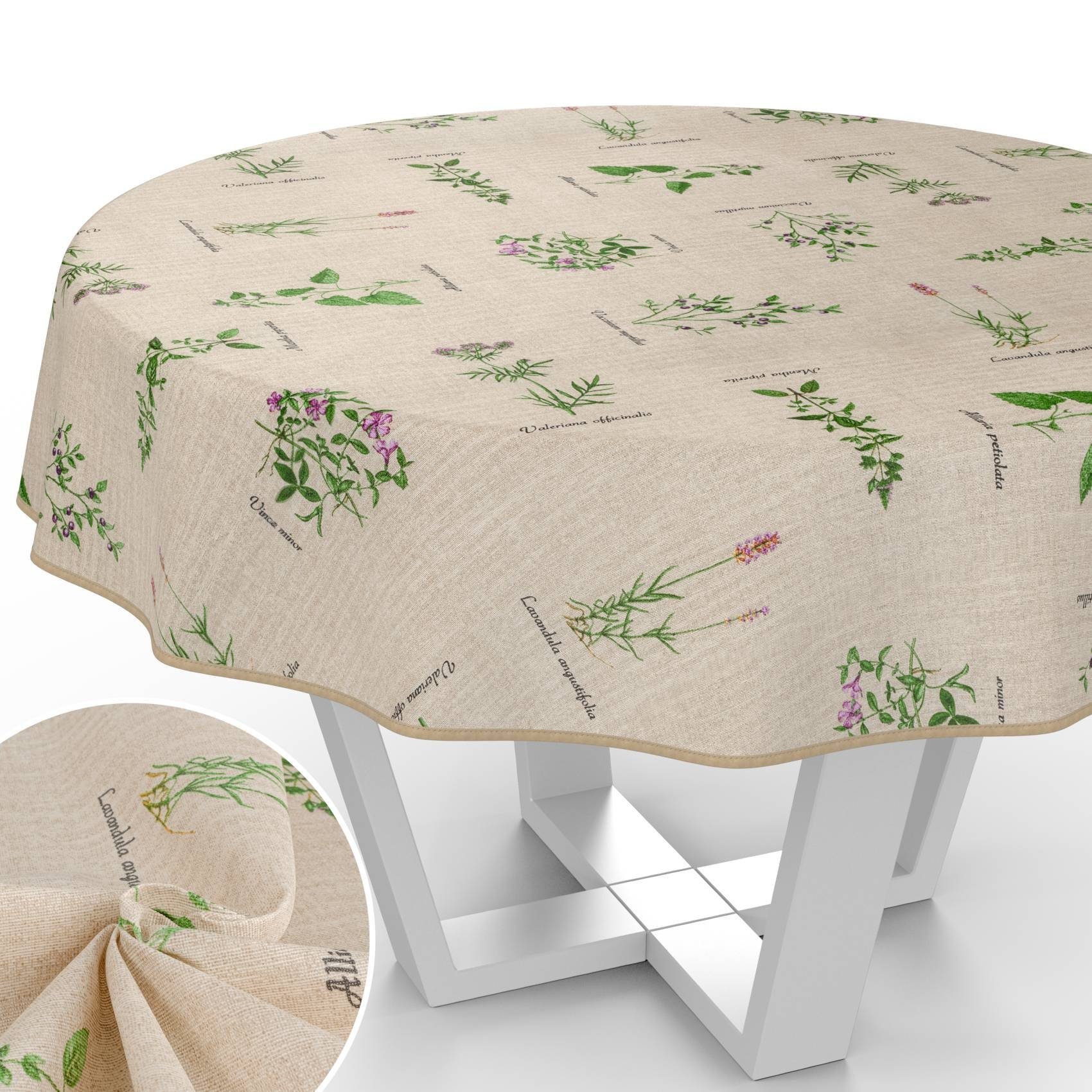 ANRO Tischdecke mit Blumen Botanik aus günstig online kaufen