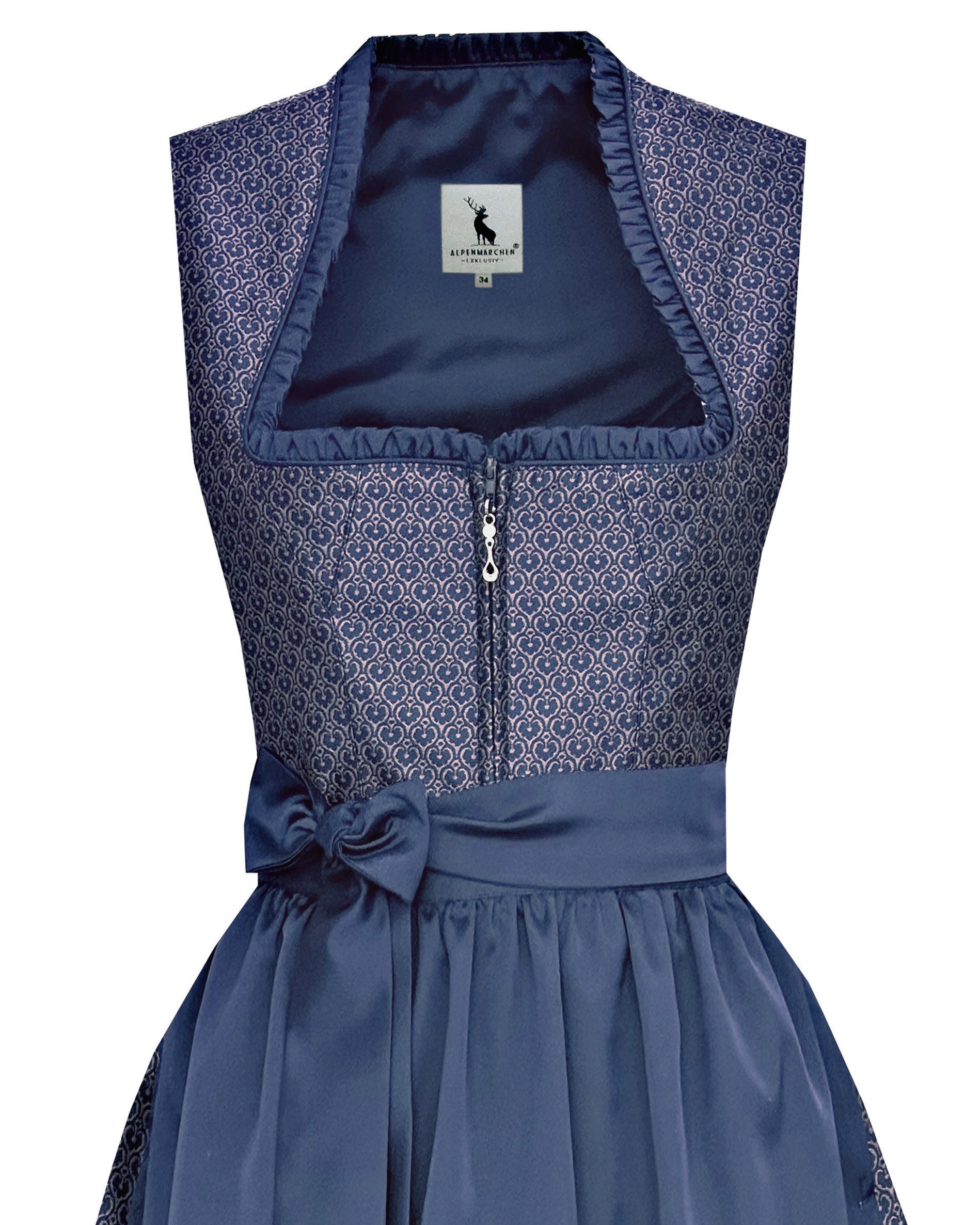 Alpenmärchen Dirndl Langes Dirndl Avelina in blau - ALM1048 günstig online kaufen