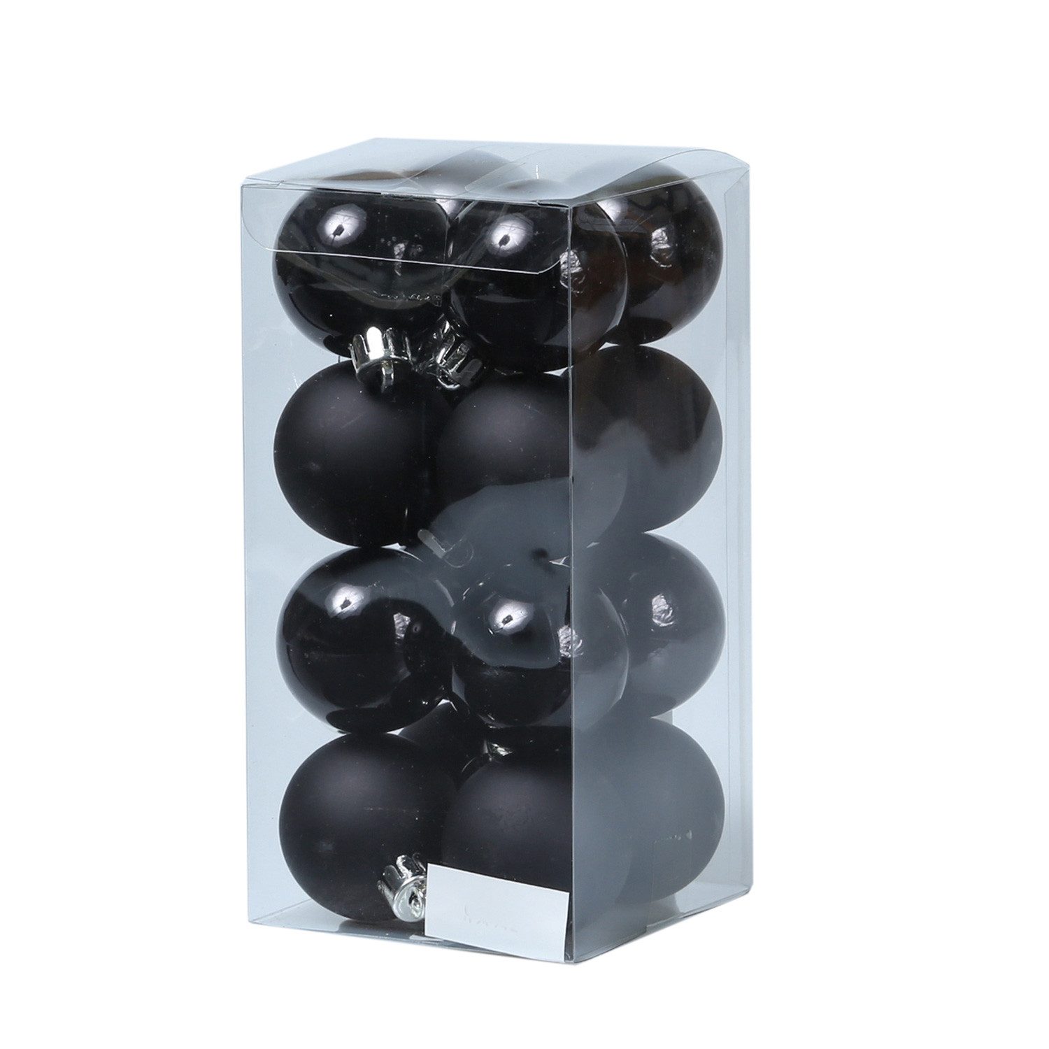 MARELIDA Weihnachtsbaumkugel Christbaumkugeln Weihnachtskugeln bruchfest 4cm schwarz 16er Set (16 St)