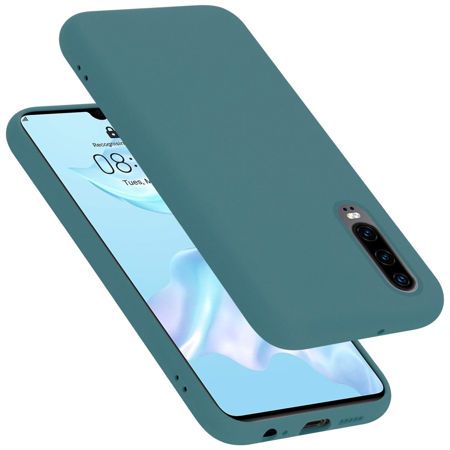 Cadorabo Handyhülle für Huawei P30 Hülle Huawei P30, Flexible Hülle TPU Silikon Schutzhülle Back Cover Case